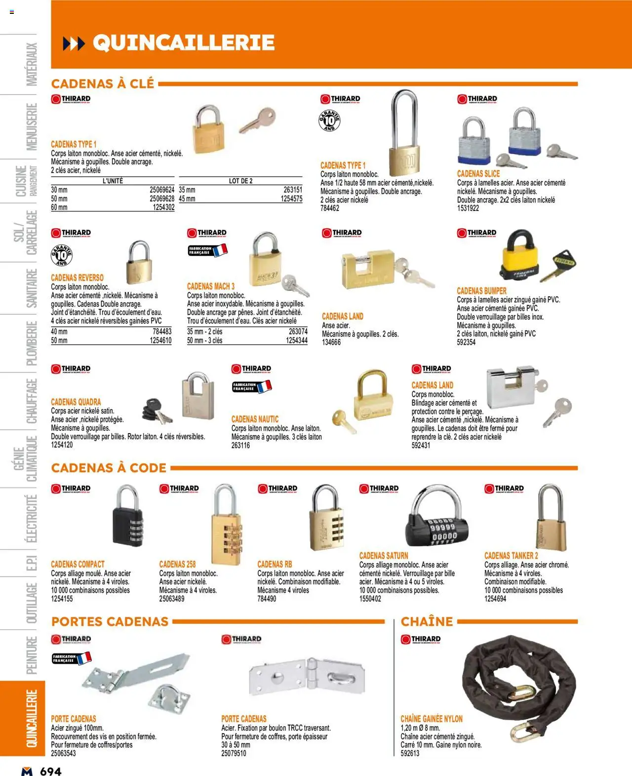  | Page: 694 | Produits: Clé, Porte, Portes, Combinaison