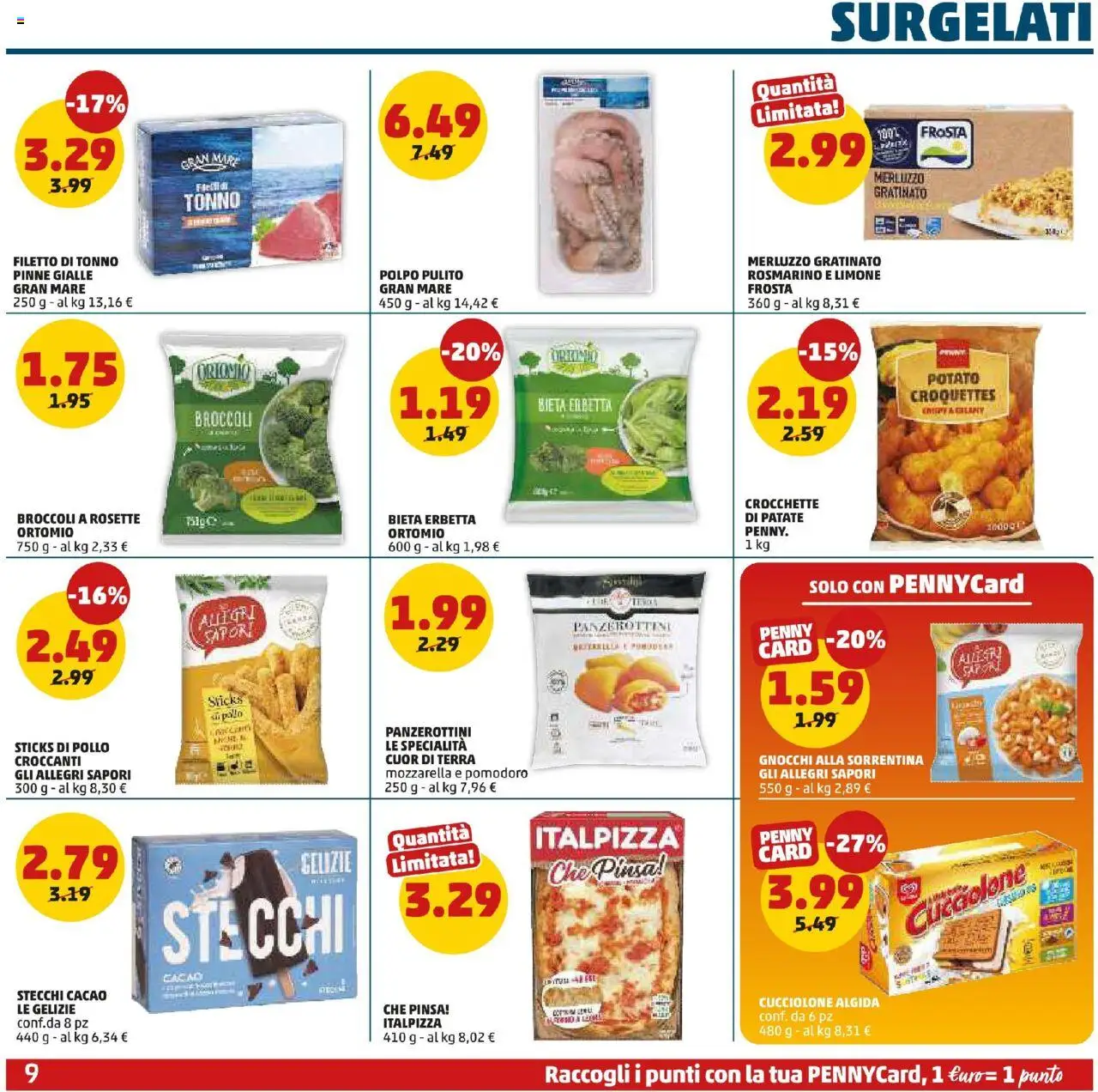 Volantino PENNY del 25.09.2025 | Pagina: 9 | Prodotti: Rosmarino, Polpo, Mozzarella, Cacao