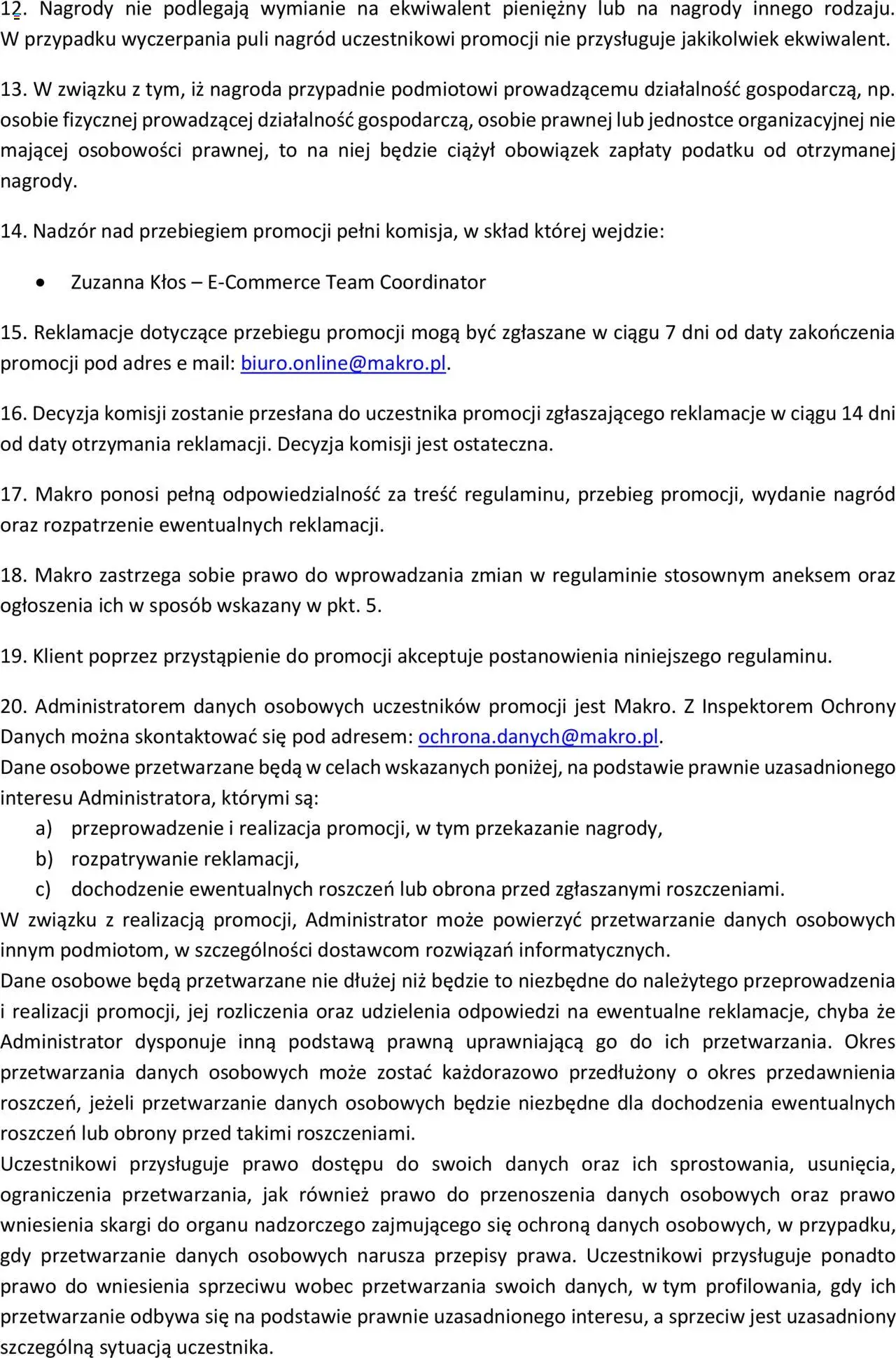 Makro Gazetka - Regulamin akcji Teekanne od 14.10.2025 | Strona: 3