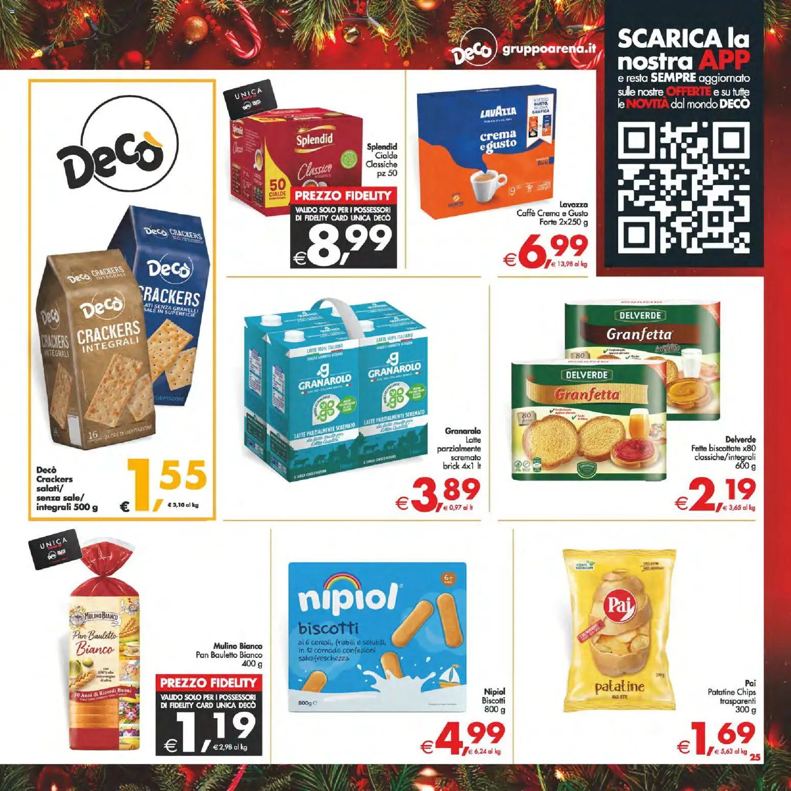 Volantino Decò del 16.12.2025 | Pagina: 25 | Prodotti: Crema, Biscotti, Crackers, Fette biscottate
