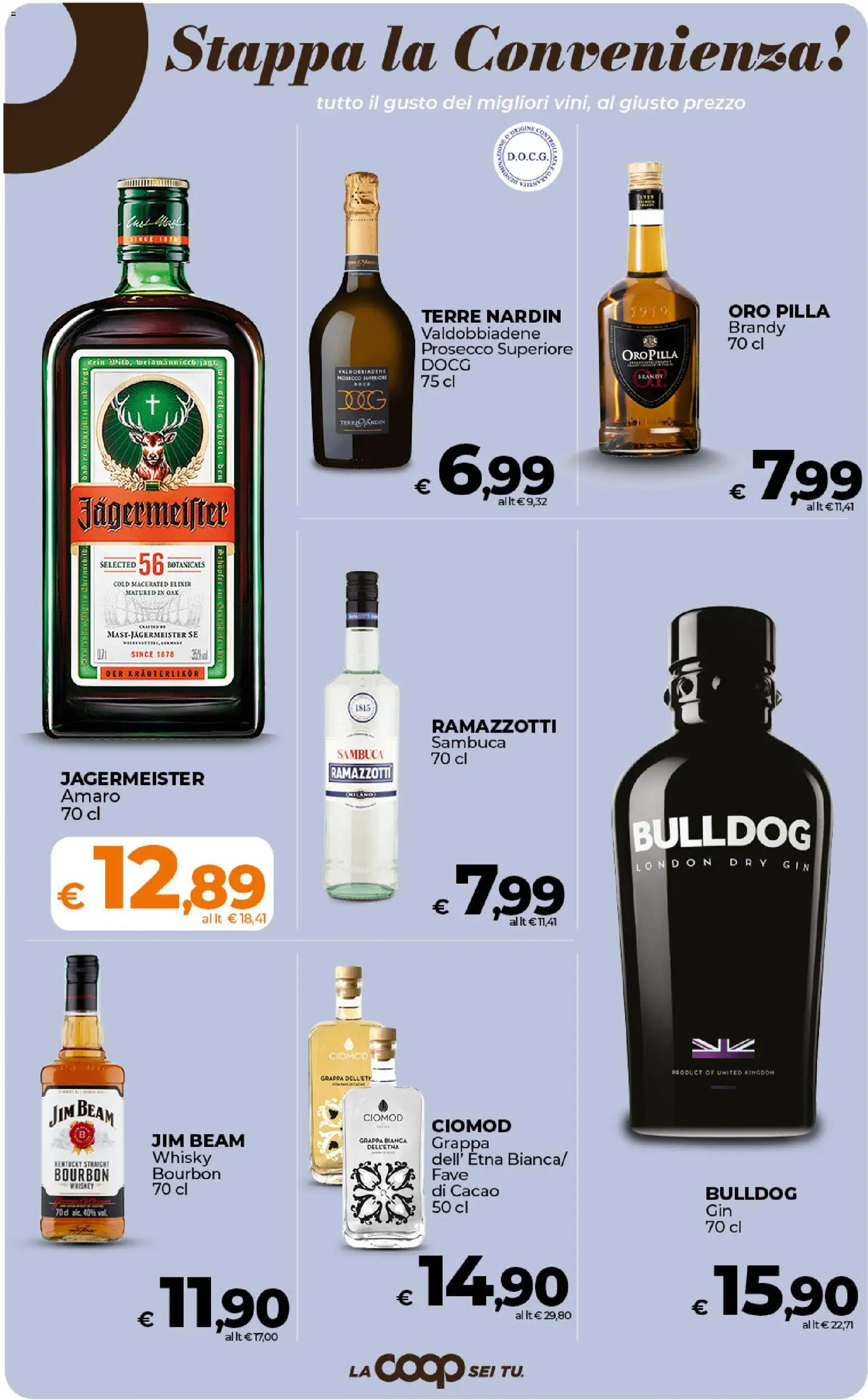 Volantino Ipercoop del 27.01.2026 | Pagina: 39 | Prodotti: Prosecco, Whisky, Cacao, Brandy