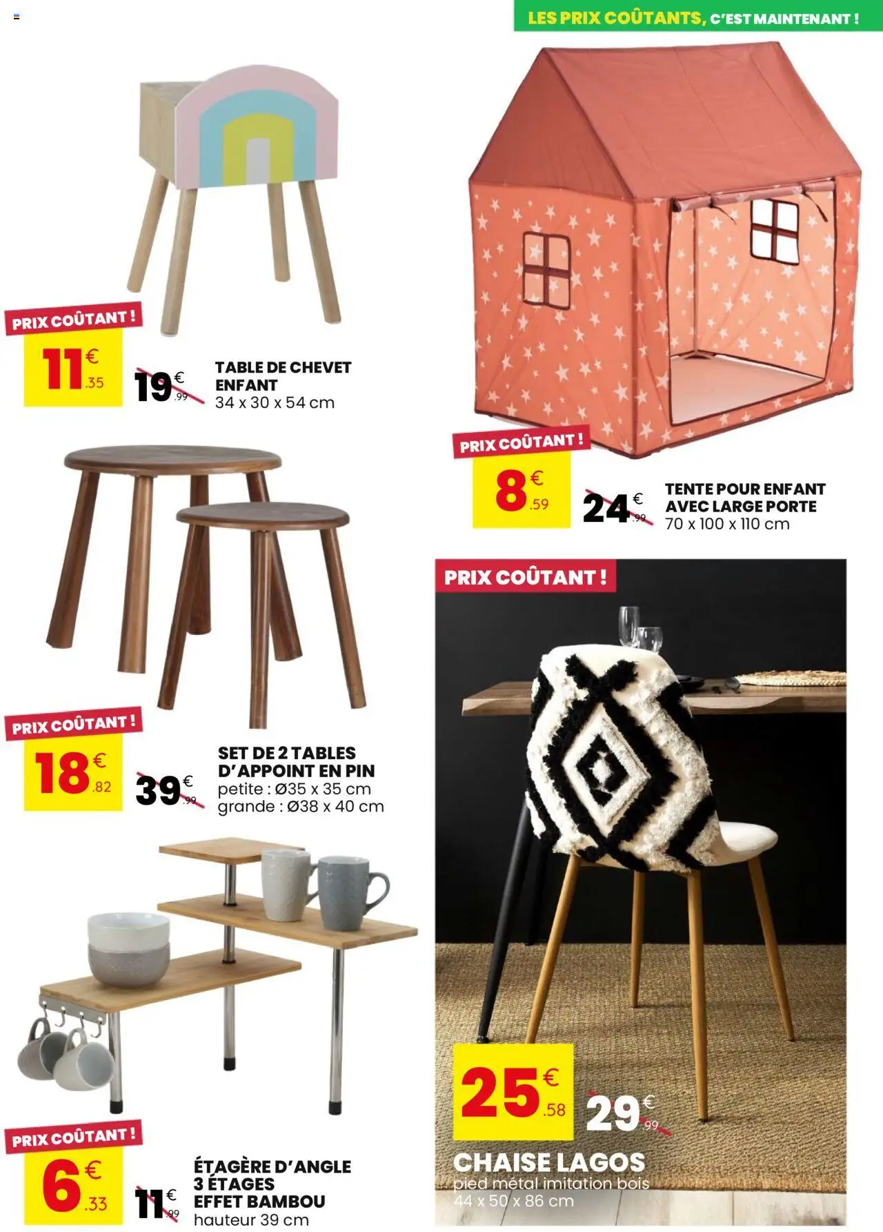 | Page: 3 | Produits: Tente, Étagère, Table, Chaise