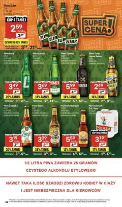 Pogląd oferty "Delikatesy Centrum Gazetka" - ważna od 18.12.2025 | Strona: 34 | Produkty: Piwo żubr, Piwo grimbergen, Leżak, Delikatesy