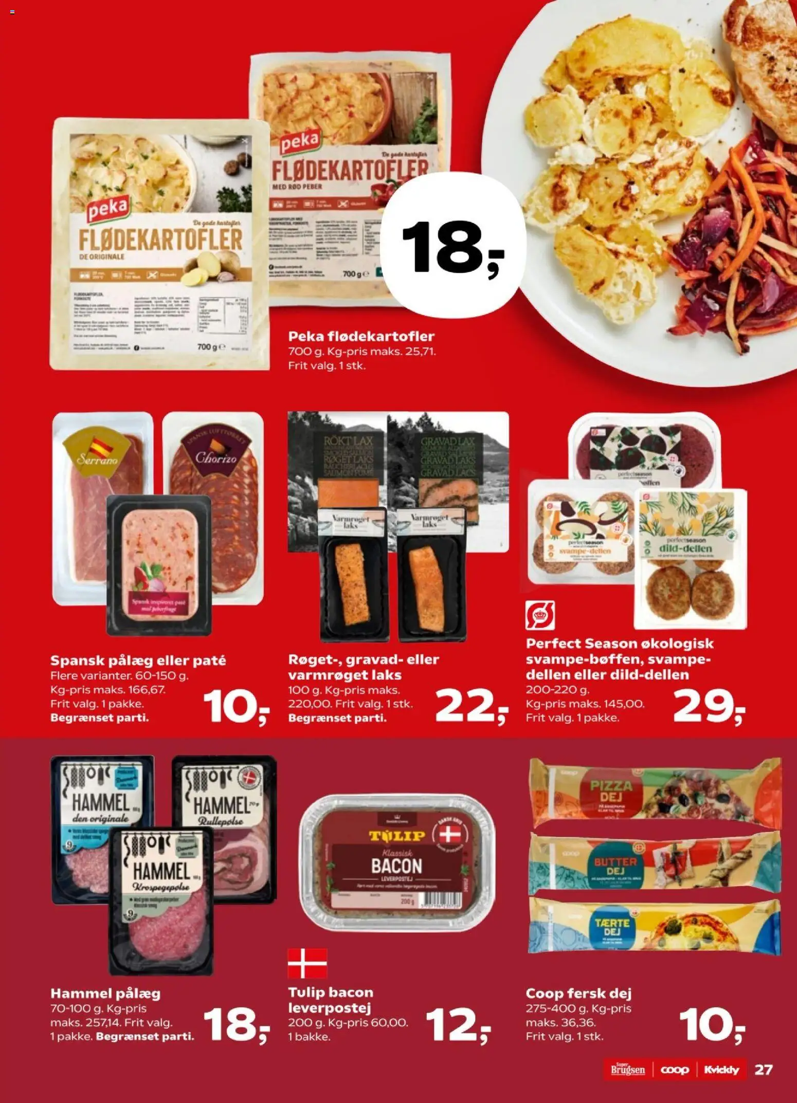 Super Brugsen tilbudsavis – gyldig fra 13.03.2026 | Side: 28 | Produkter: Svampe, Paté, Pizza, Pålæg