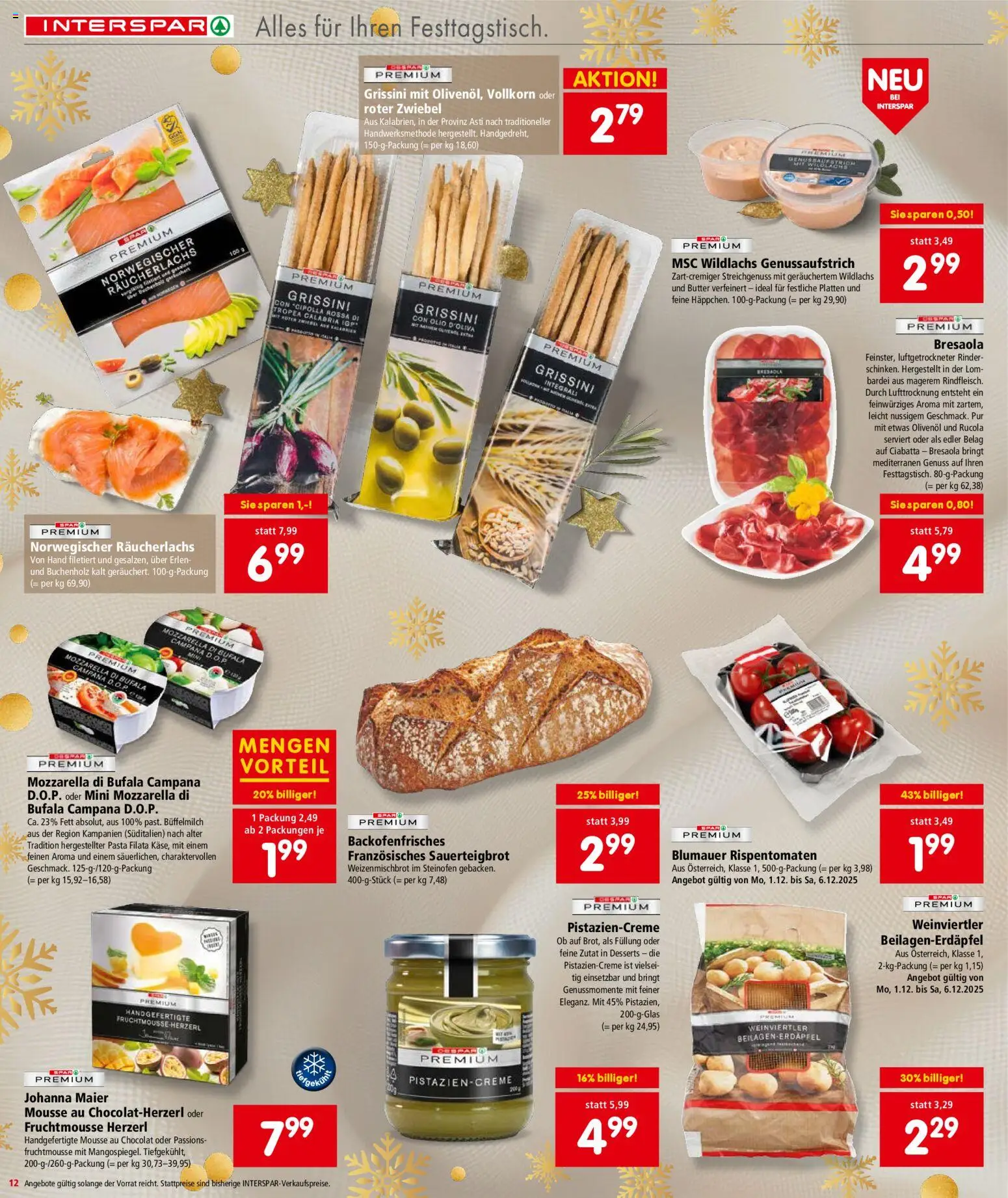 Interspar Flugblatt - Niederösterreich gültig ab 04.12.2025 | Seite: 13 | Produkte: Avocado, Tisch, Salami, Hühnerfleisch
