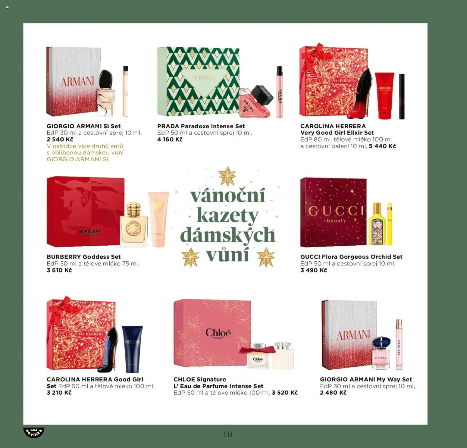 FAnn katalog Vánoce 2025 od 30.10.2025 | Strana: 58 | Produkty: Tělové mléko, Mléko, Chloe, Flora