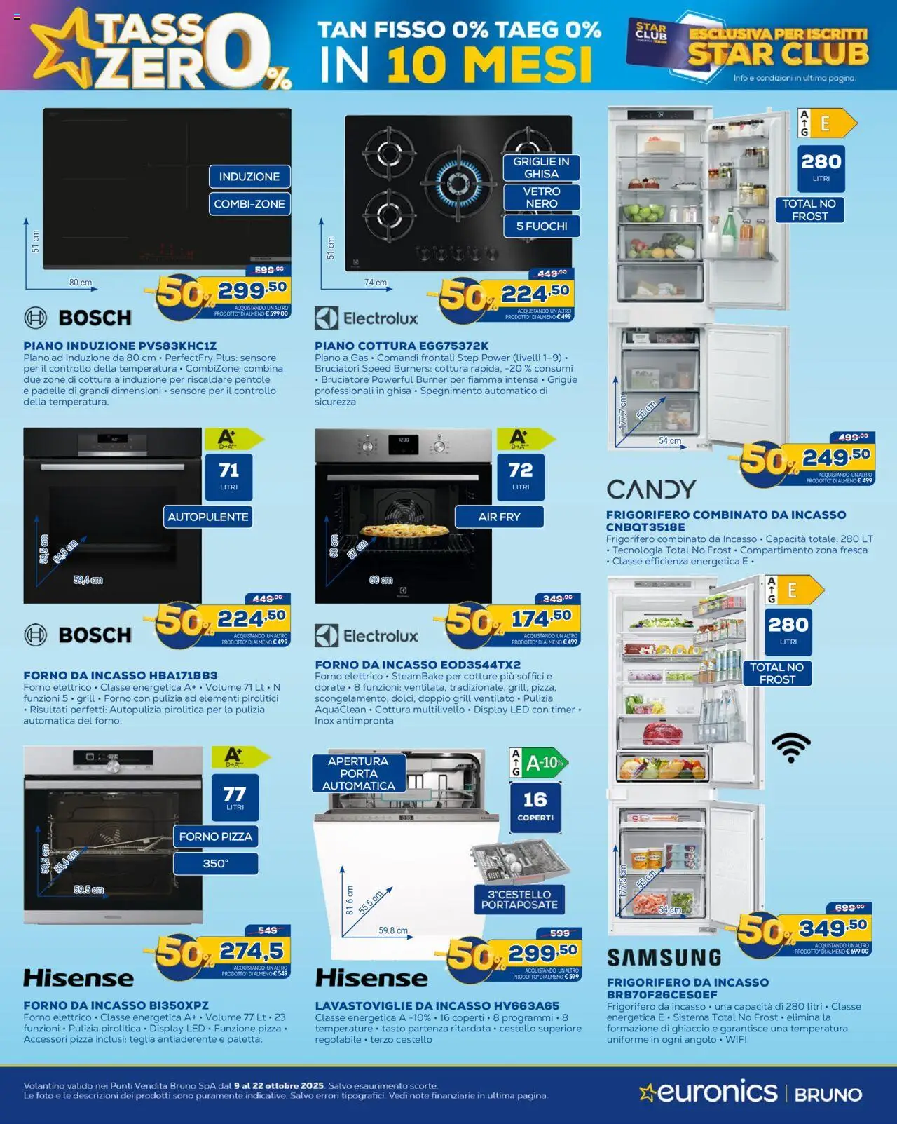 Volantino Euronics del 09.10.2025 | Pagina: 20 | Prodotti: Teglia, Lavastoviglie da incasso, Forno, Samsung