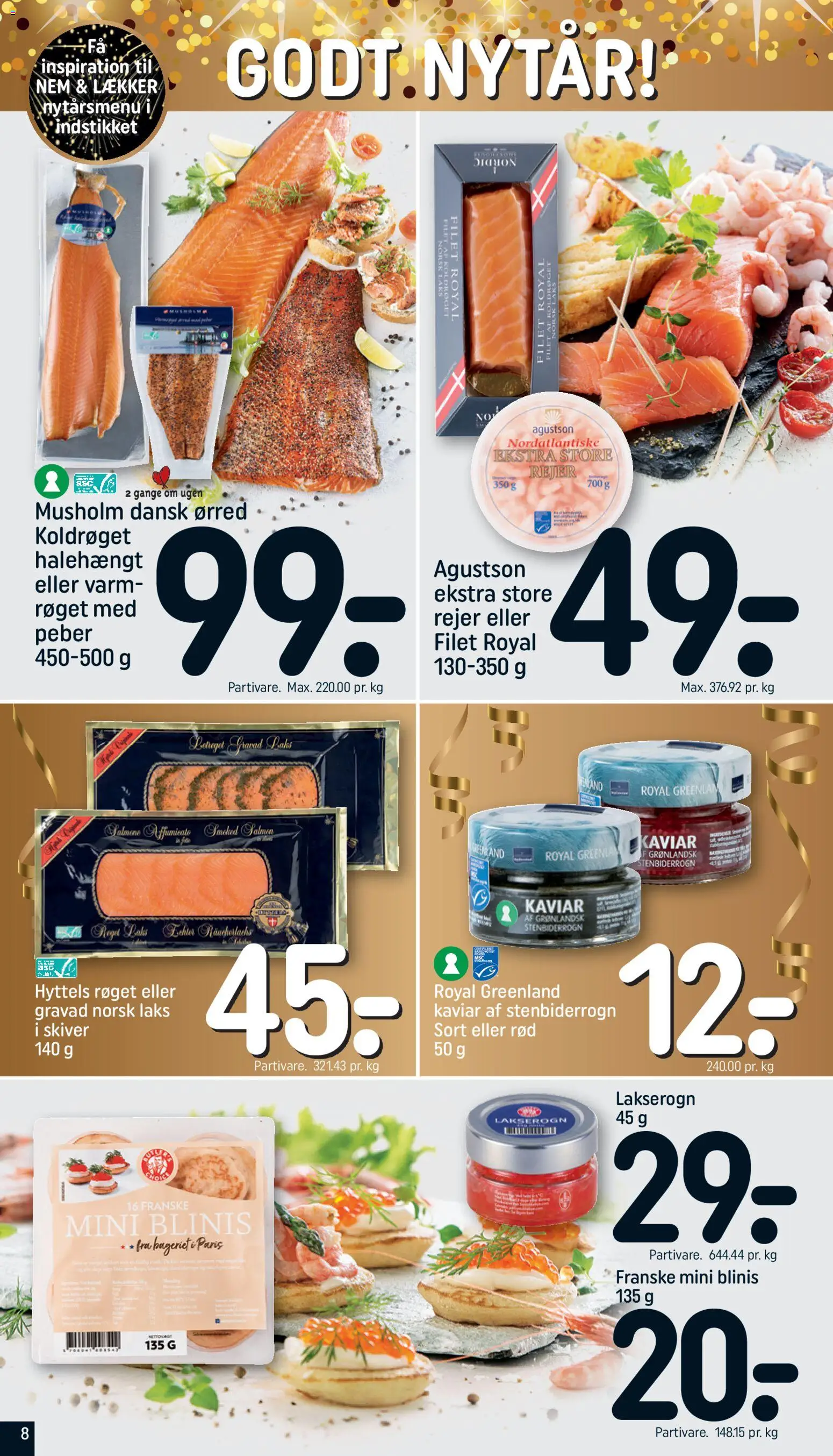 Rema 1000 tilbudsavis – gyldig fra 27.12.2025 | Side: 8 | Produkter: Peber, Rejer