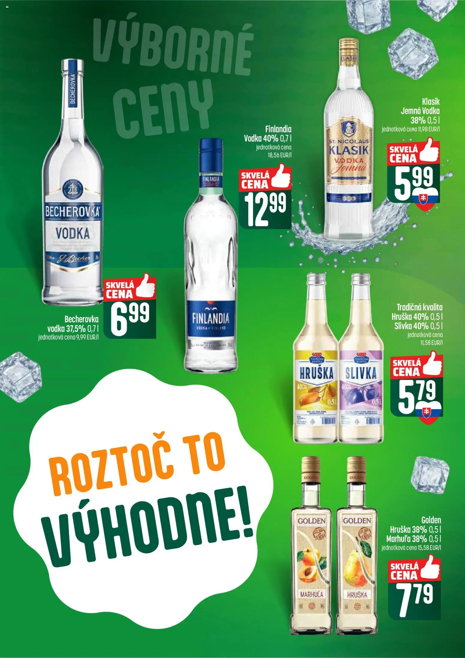 Nové COOP Jednota akcie – leták je platný od 26.02.2026 | Strana: 54 | Produkty: Becherovka, Vodka, Finlandia