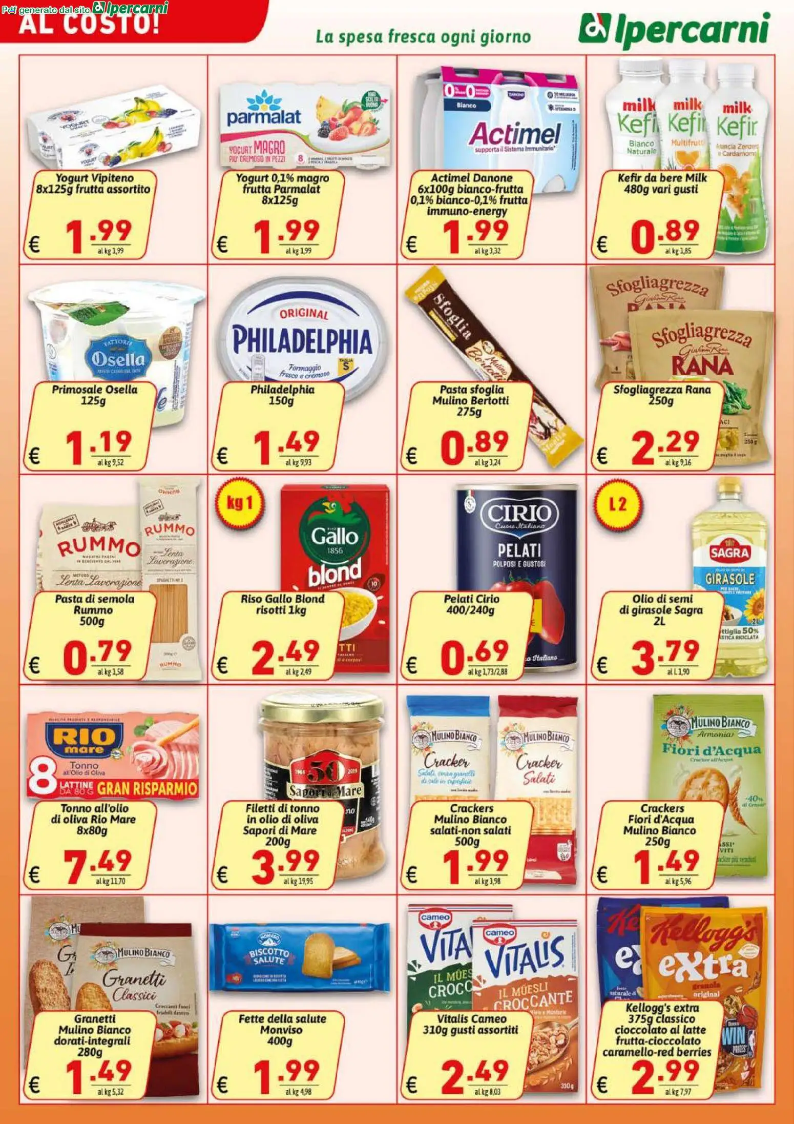 Volantino Ipercarni del 17.04.2026 | Pagina: 6 | Prodotti: Cioccolato, Riso, Latte, Tonno