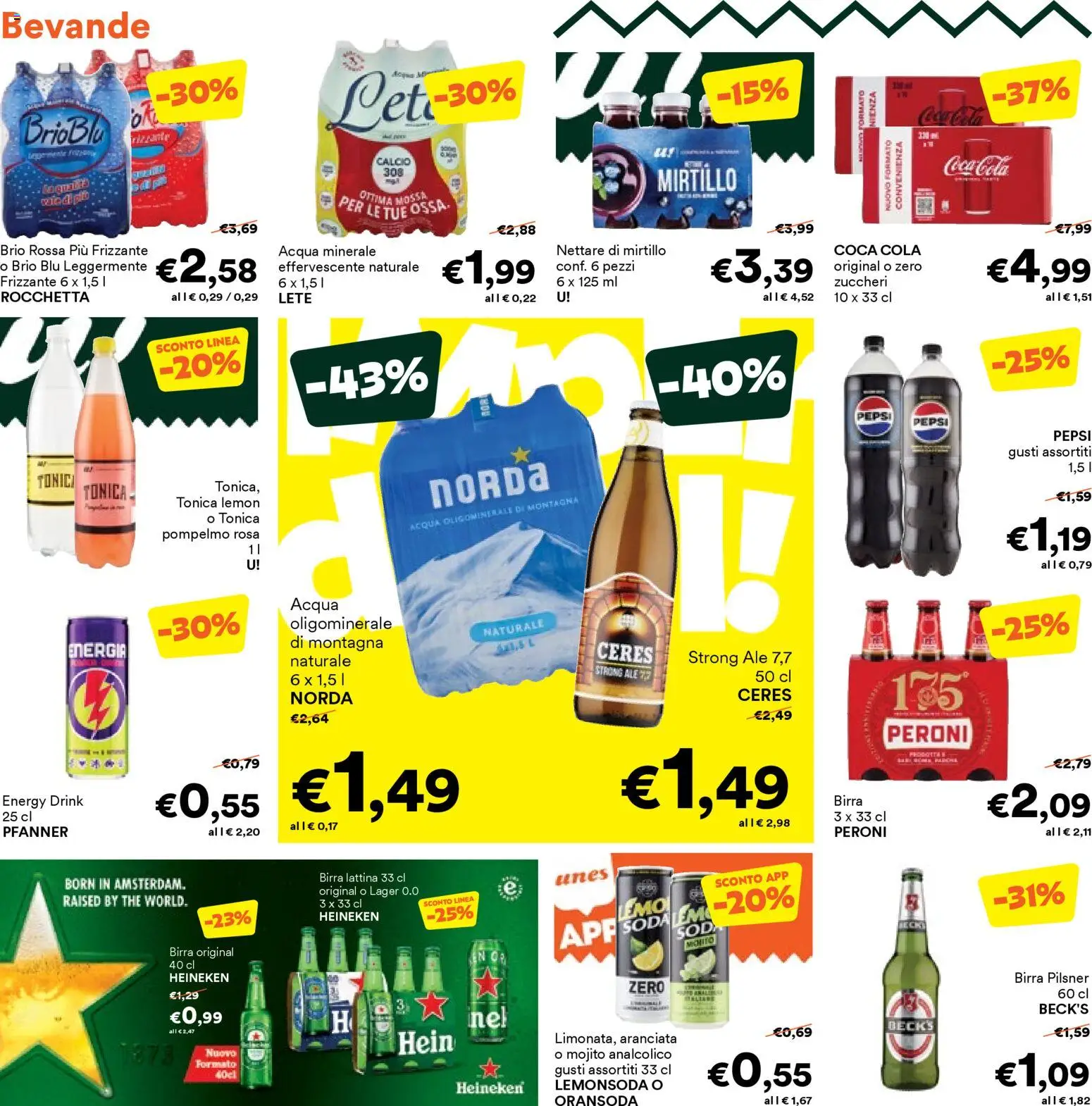Volantino Unes del 22.10.2025 | Pagina: 12 | Prodotti: Birra, Pompelmo, Ceres, Heineken
