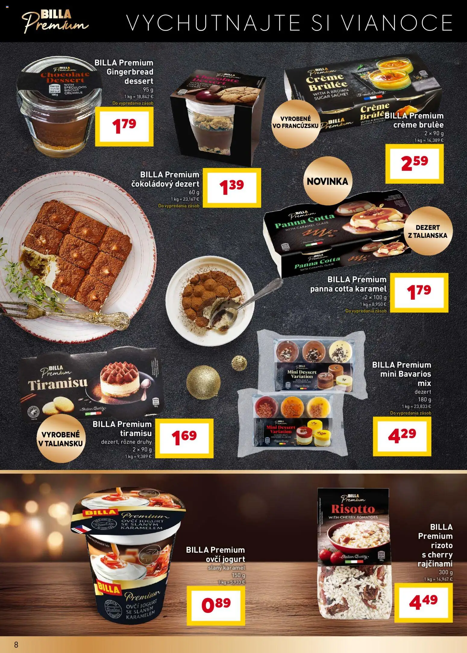 Nové Billa akcie – leták je platný od 19.11.2025 | Strana: 8 | Produkty: Jogurt