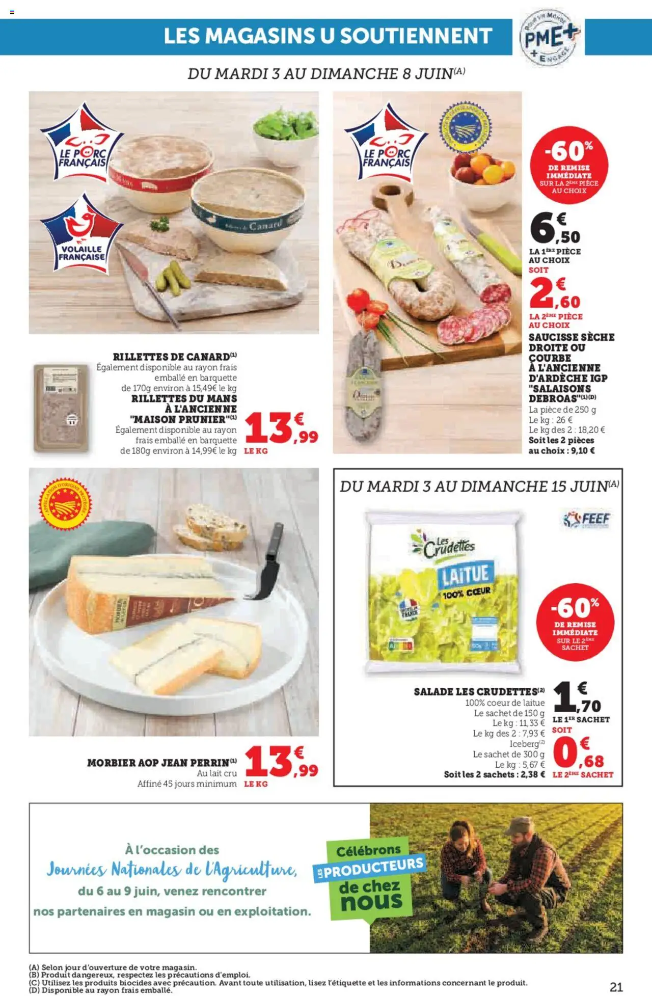  | Page: 21 | Produits: Salade, Lait, Saucisse, Porc