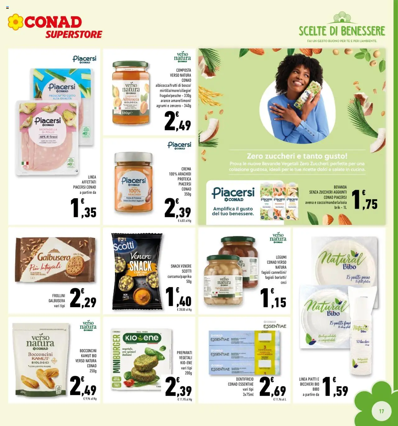 Volantino Conad del 27.08.2025 | Pagina: 17 | Prodotti: Tè, Cannellini, Prosciutto, Agrumi