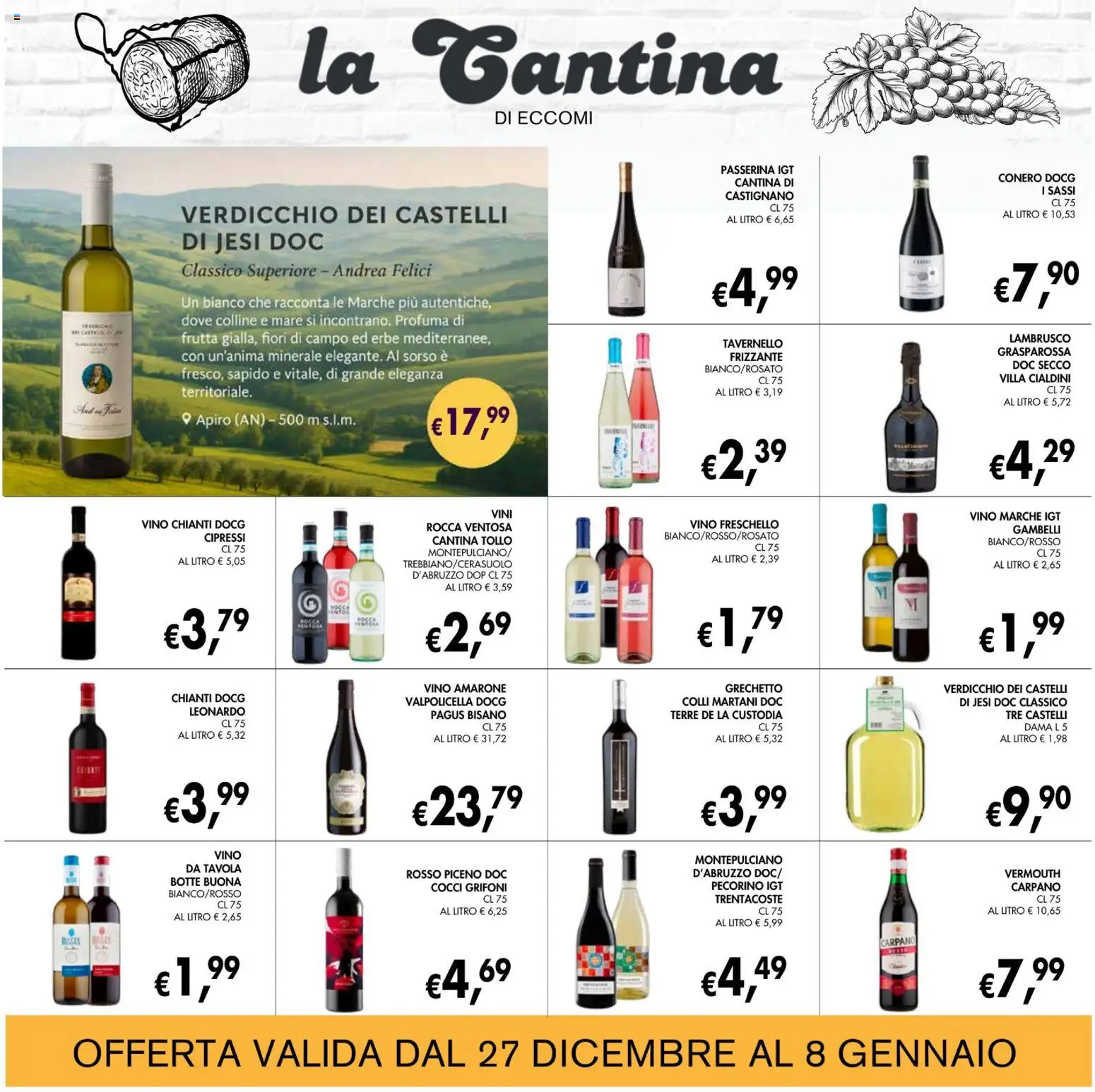 Volantino Coal del 27.12.2025 | Pagina: 21 | Prodotti: Frutta, Vino, Pecorino