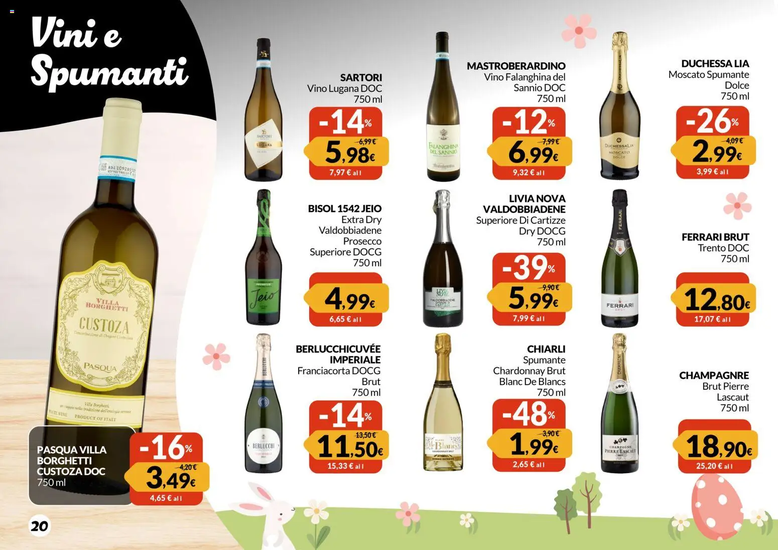 Volantino Famila del 12.03.2026 | Pagina: 20 | Prodotti: Prosecco, Vino, Spumante, Champagne