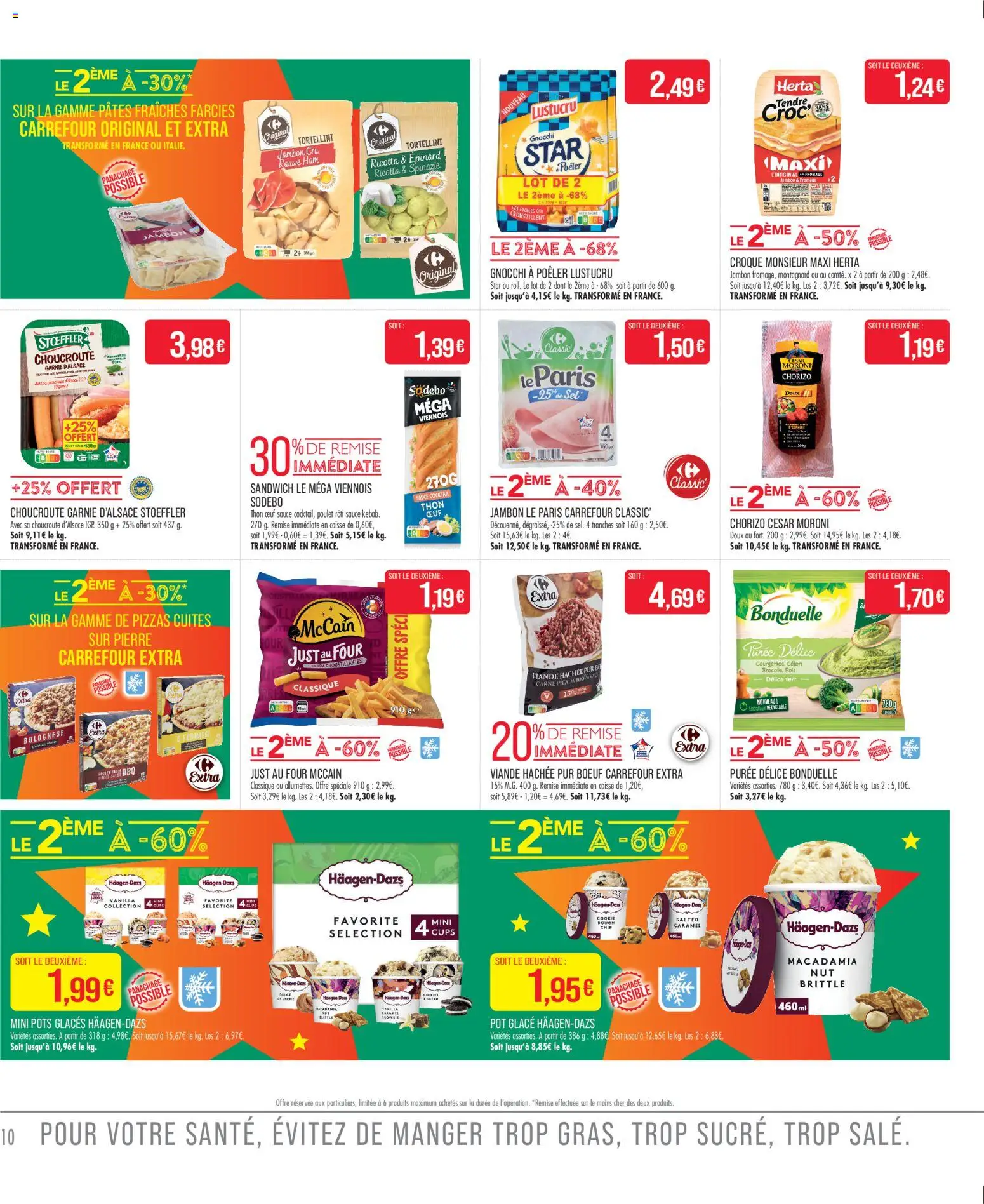 {H1} | Page: 12 | Produits: Chorizo, Thon, Pois, Ricotta