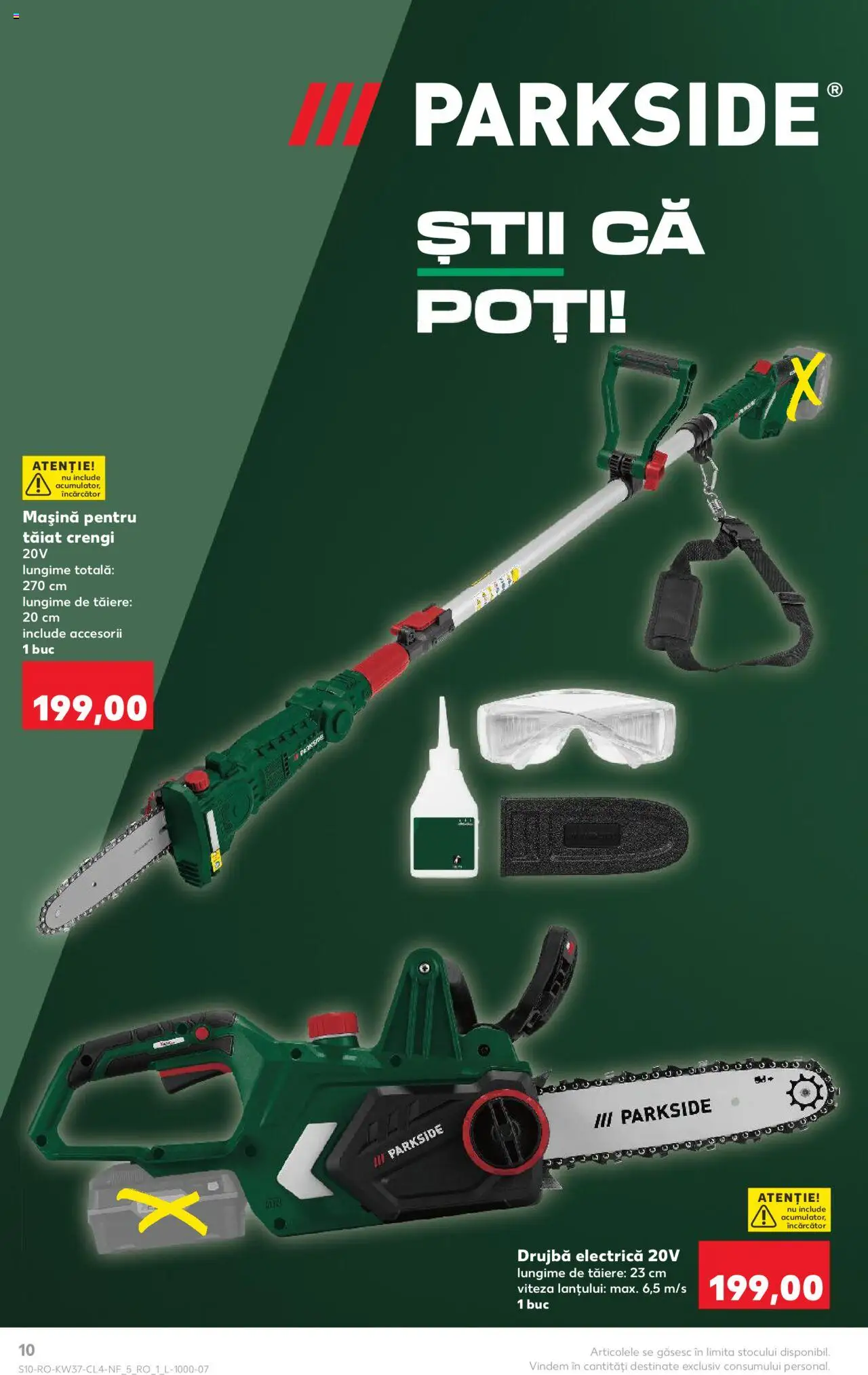 Kaufland RO akciós ujság - amely érvényes a következő dátumtól: 10.09.2025 | Oldal: 10 | Termékek: Parkside