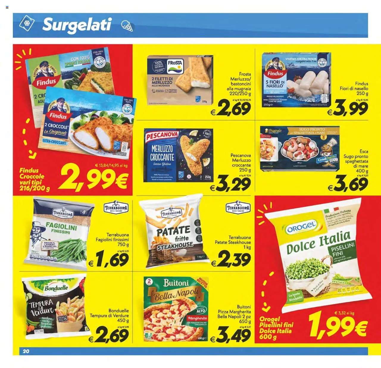Volantino SuperConveniente del 22.08.2025 | Pagina: 20 | Prodotti: Merluzzo, Patate, Zucchine, Fagiolini