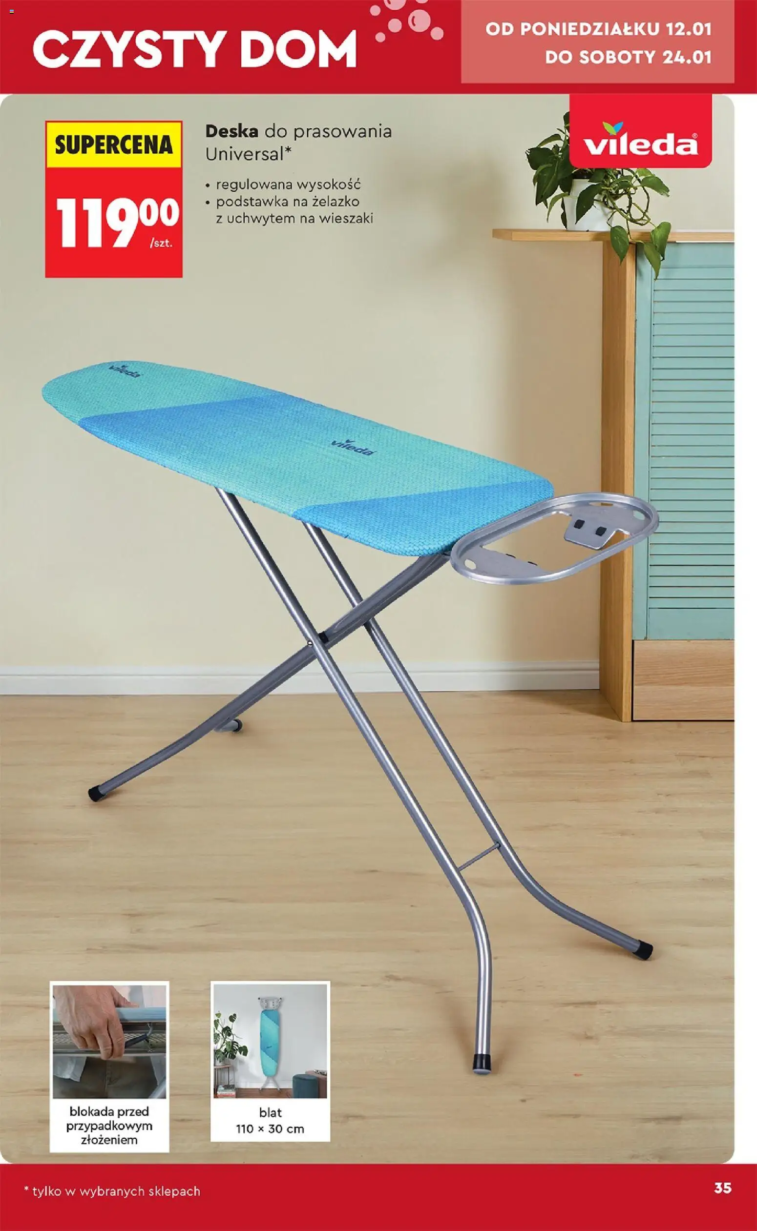 Biedronka gazetka - Hity i inspiracje od 10.01.2026 | Strona: 37 | Produkty: Wieszaki, Deska do prasowania, Vileda