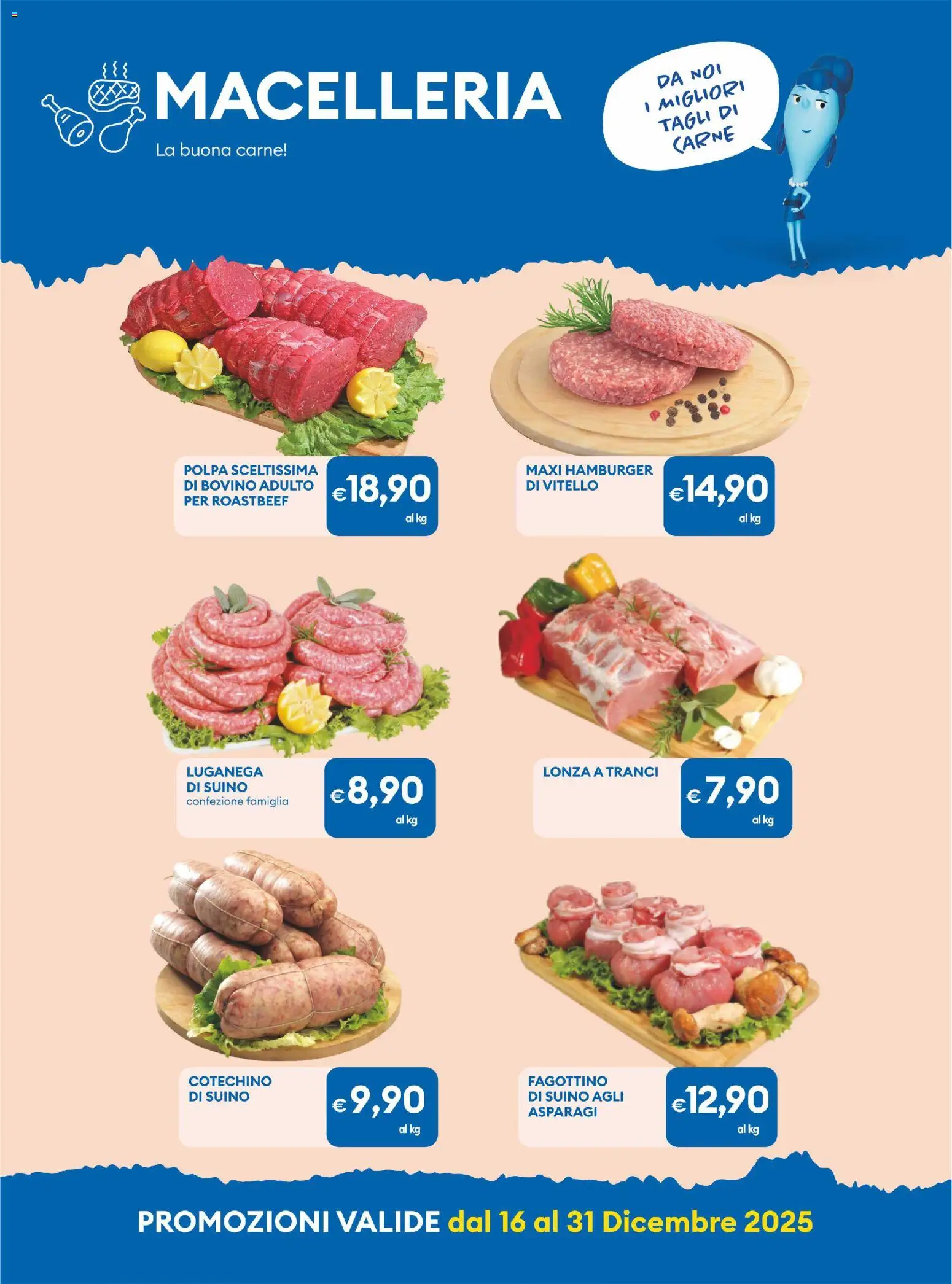 Volantino MD Discount del 16.12.2025 | Pagina: 6 | Prodotti: Suino, Asparagi, Hamburger, Cotechino