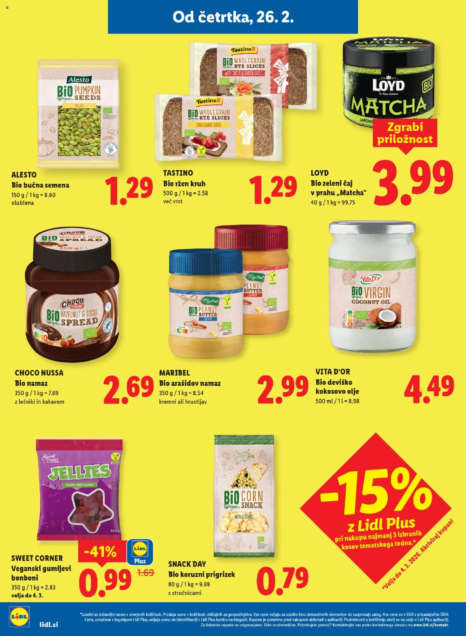 Novi Lidl katalog ponudbe – veljaven od 26.02.2026 | Stran: 18 | Izdelki: Bonboni, Olje, Kruh, Caj