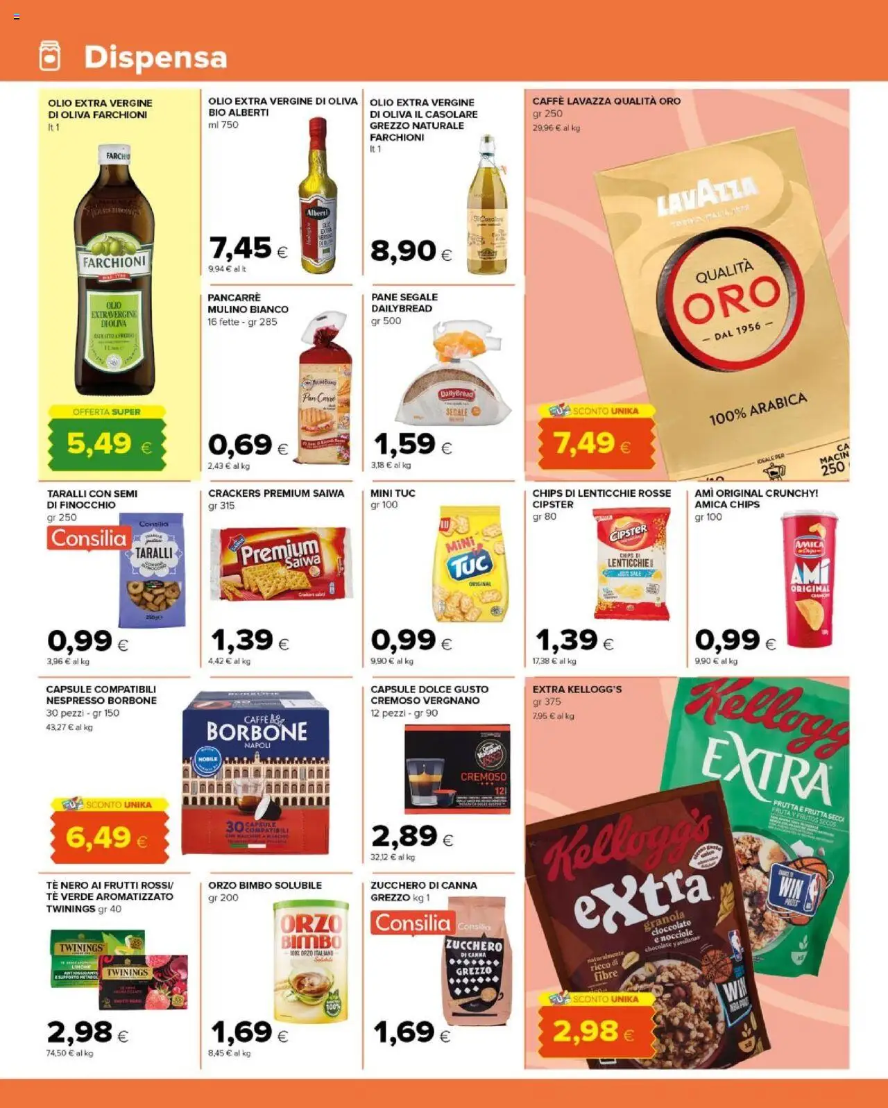 Volantino Tigre del 24.07.2025 | Pagina: 8 | Prodotti: Caffè, Sale, Taralli, Lavazza