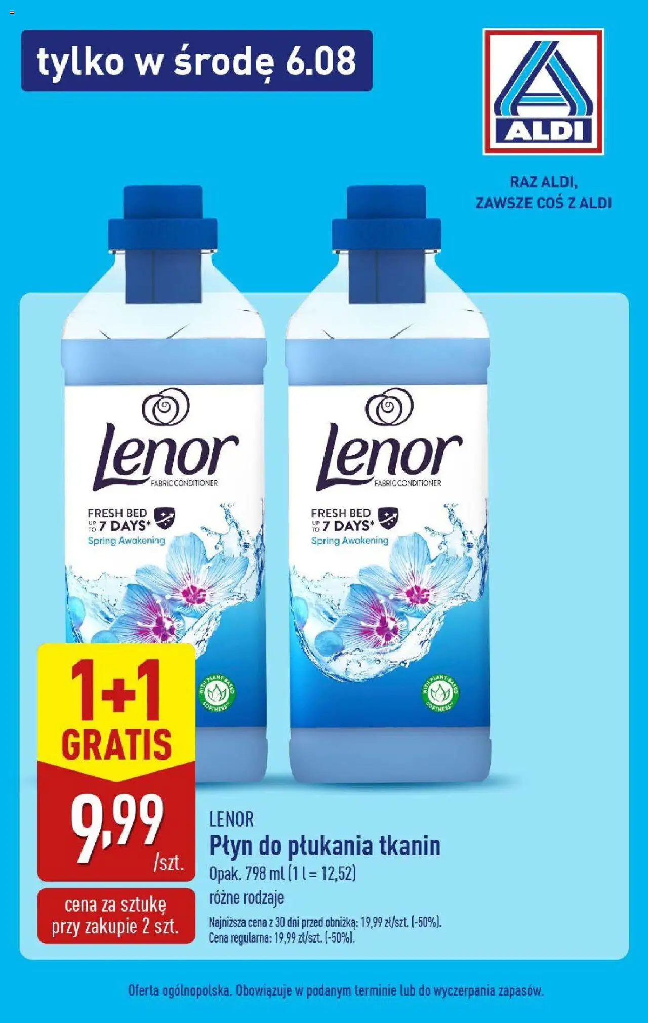 Aldi Gazetka - Super Środa od 06.08.2025 | Strona: 2 | Produkty: Płyn do płukania tkanin, Lenor płyn do płukania