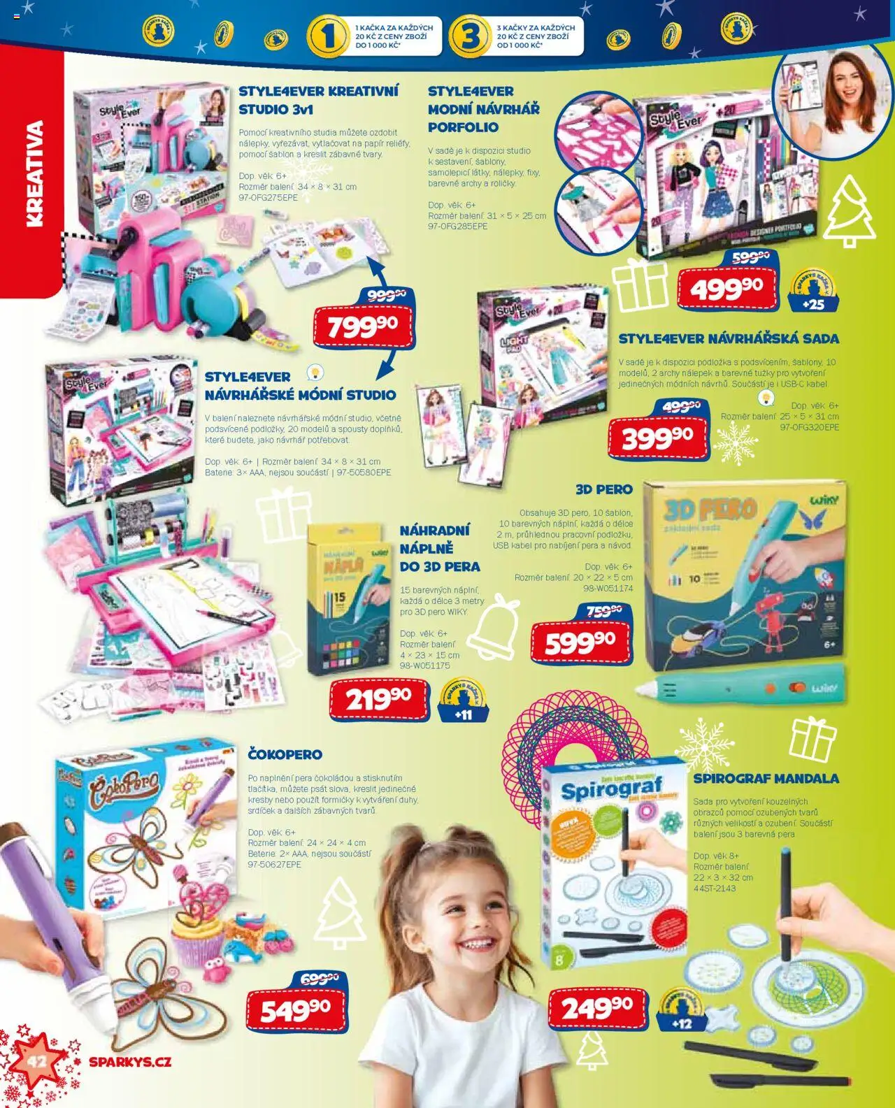 Sparkys katalog Vánoce od 01.10.2025 | Strana: 42 | Produkty: Pero, Kabel, USB, Baterie
