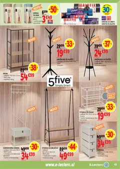E.leclerc katalog akcije – veljaven od 11.03.2026 | Stran: 41 | Izdelki: Stojalo za oblačila, Polica, Stojalo za cevlje, Oblacila