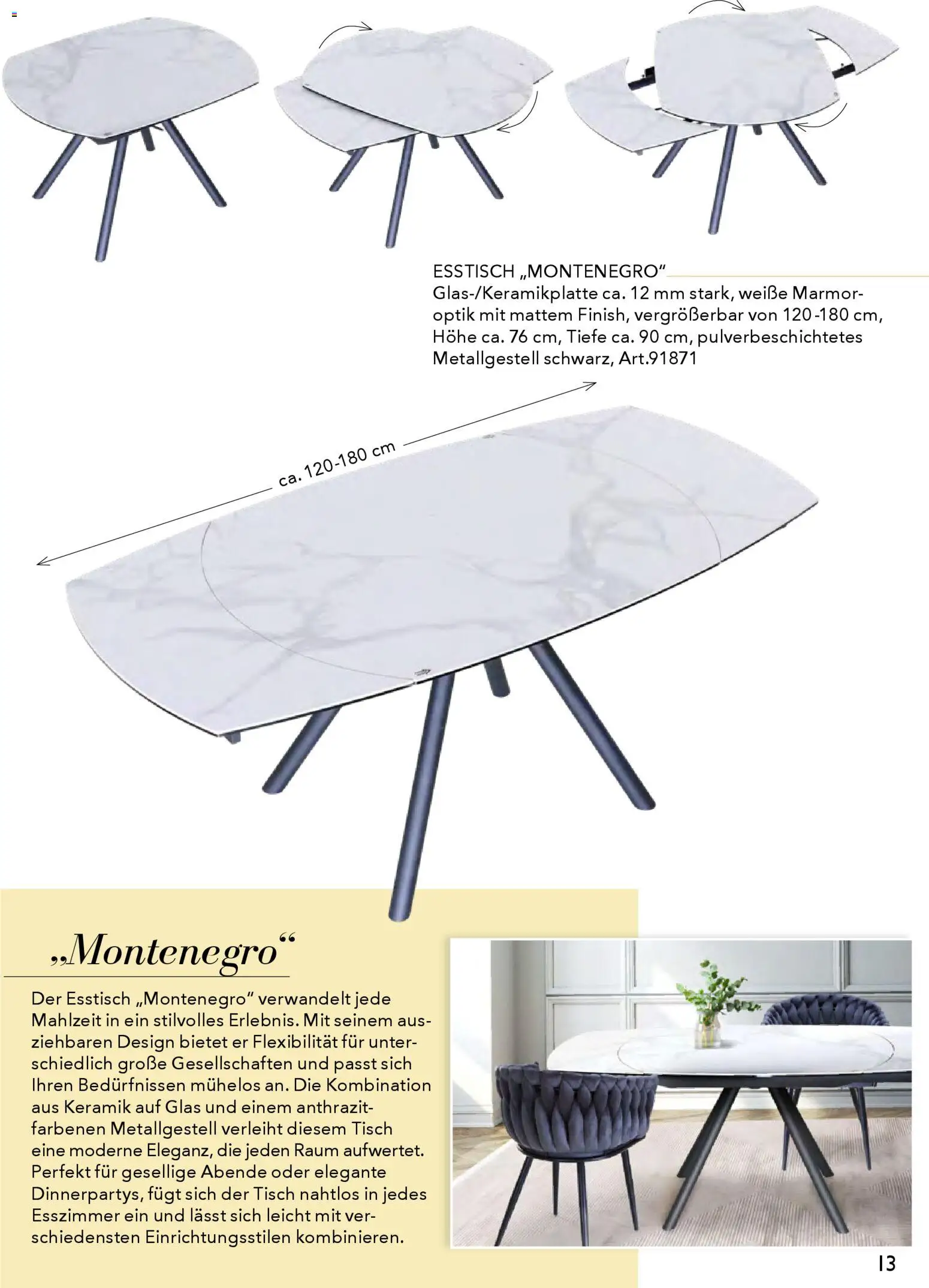Rahaus Prospekt Glas/Keramik-Esstische – gültig ab 29.01.2026 | Seite: 15 | Produkte: Esstisch, Tisch