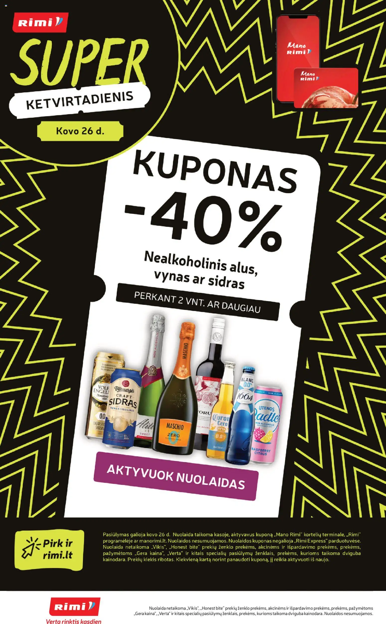 Rimi akcijos nuo 24.03.2026 | Puslapis: 20 | Prekių: Vynas