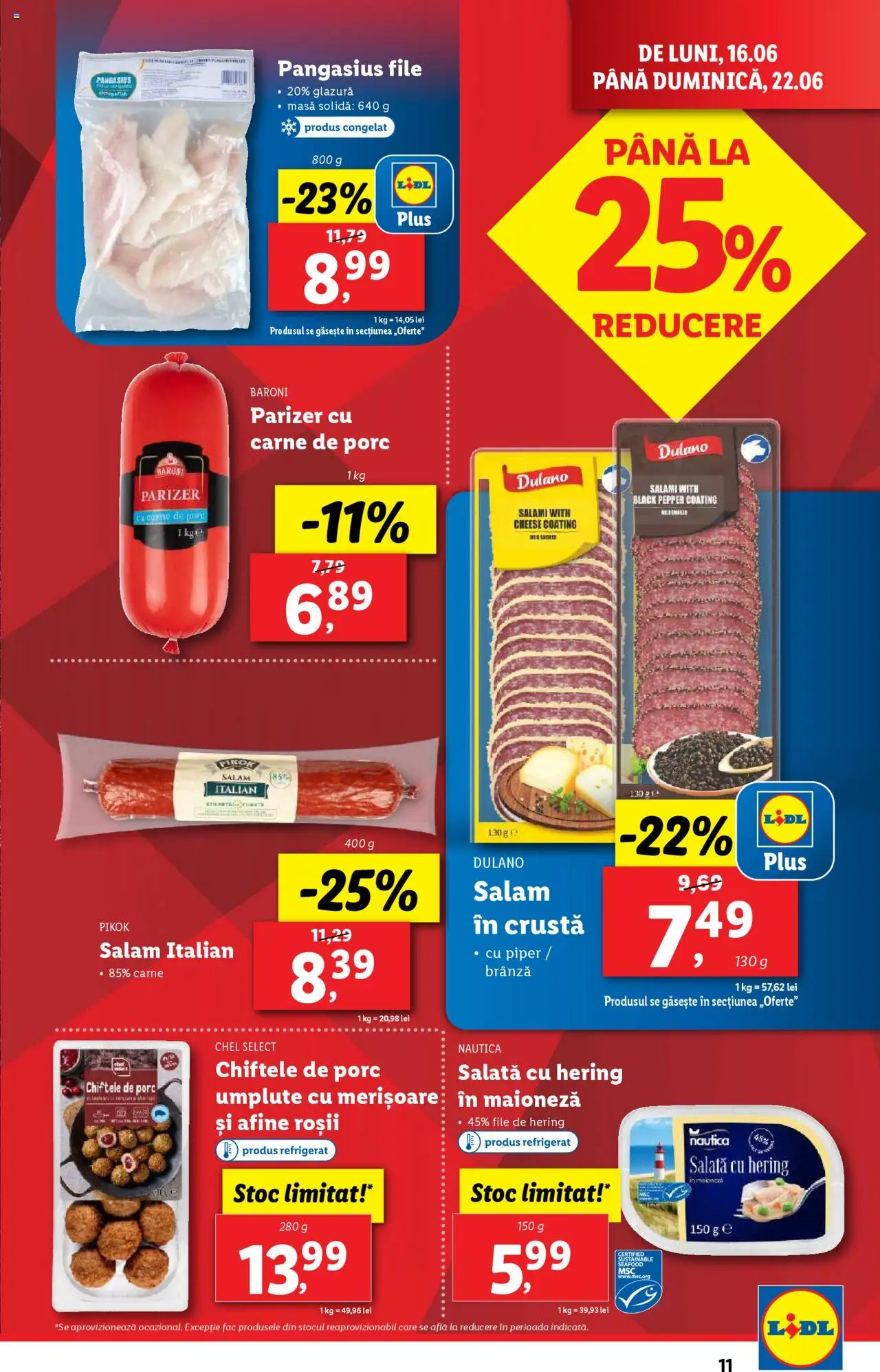 Catalog Lidl – valabil de la 16.06.2025 | Pagină: 11 | Produse: Afine, Carne De Porc, Roșii, Esmer şeker