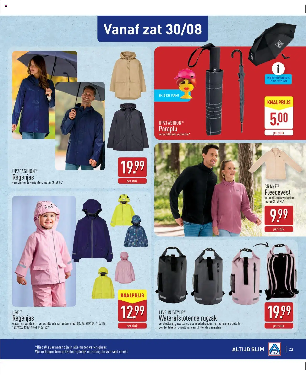  | Pagina: 23 | Producten: Rugzak, Paraplu, Regenjas