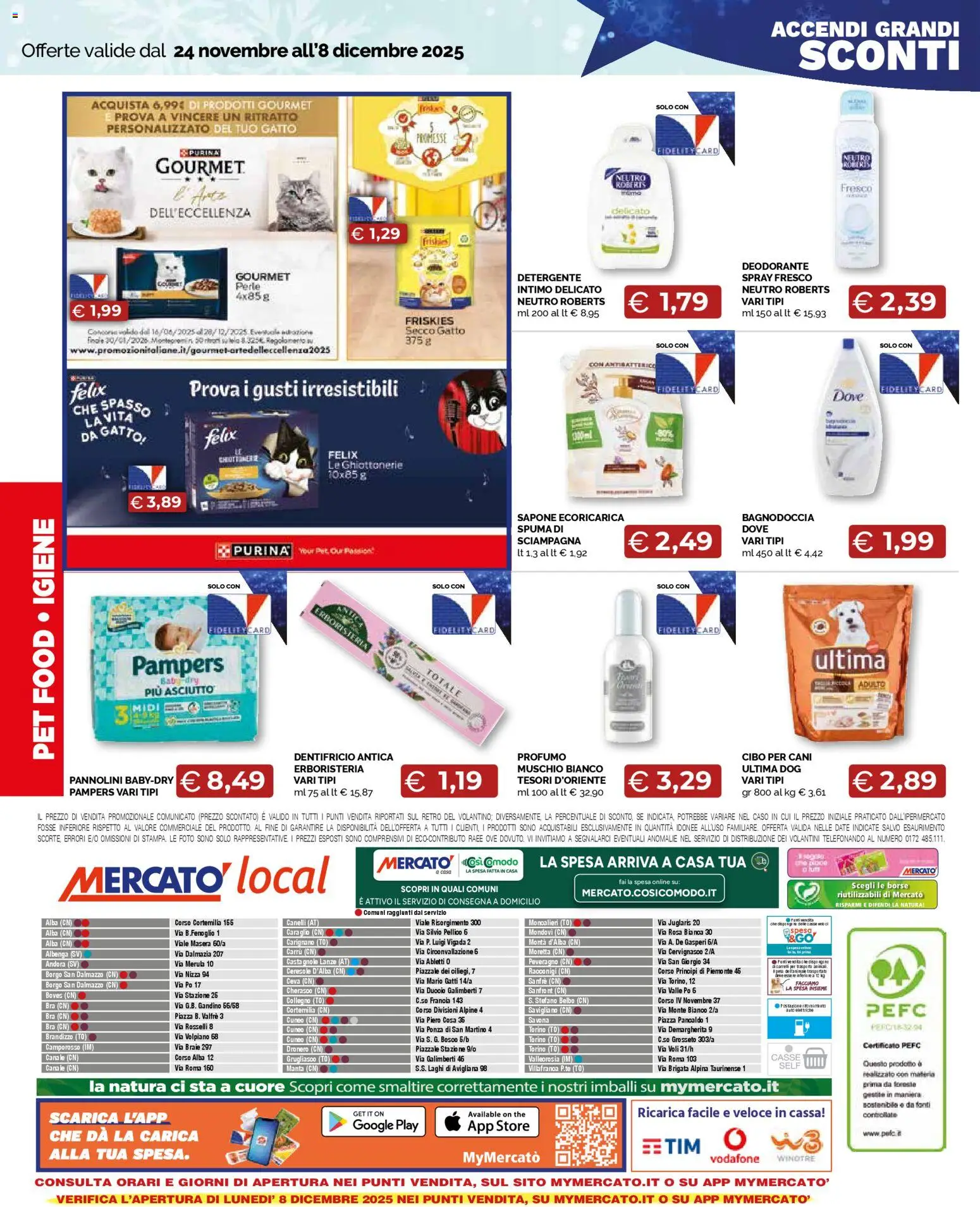 Volantino Mercatò del 24.11.2025 | Pagina: 12 | Prodotti: Pannolini, Deodorante, Detergente, Intimo