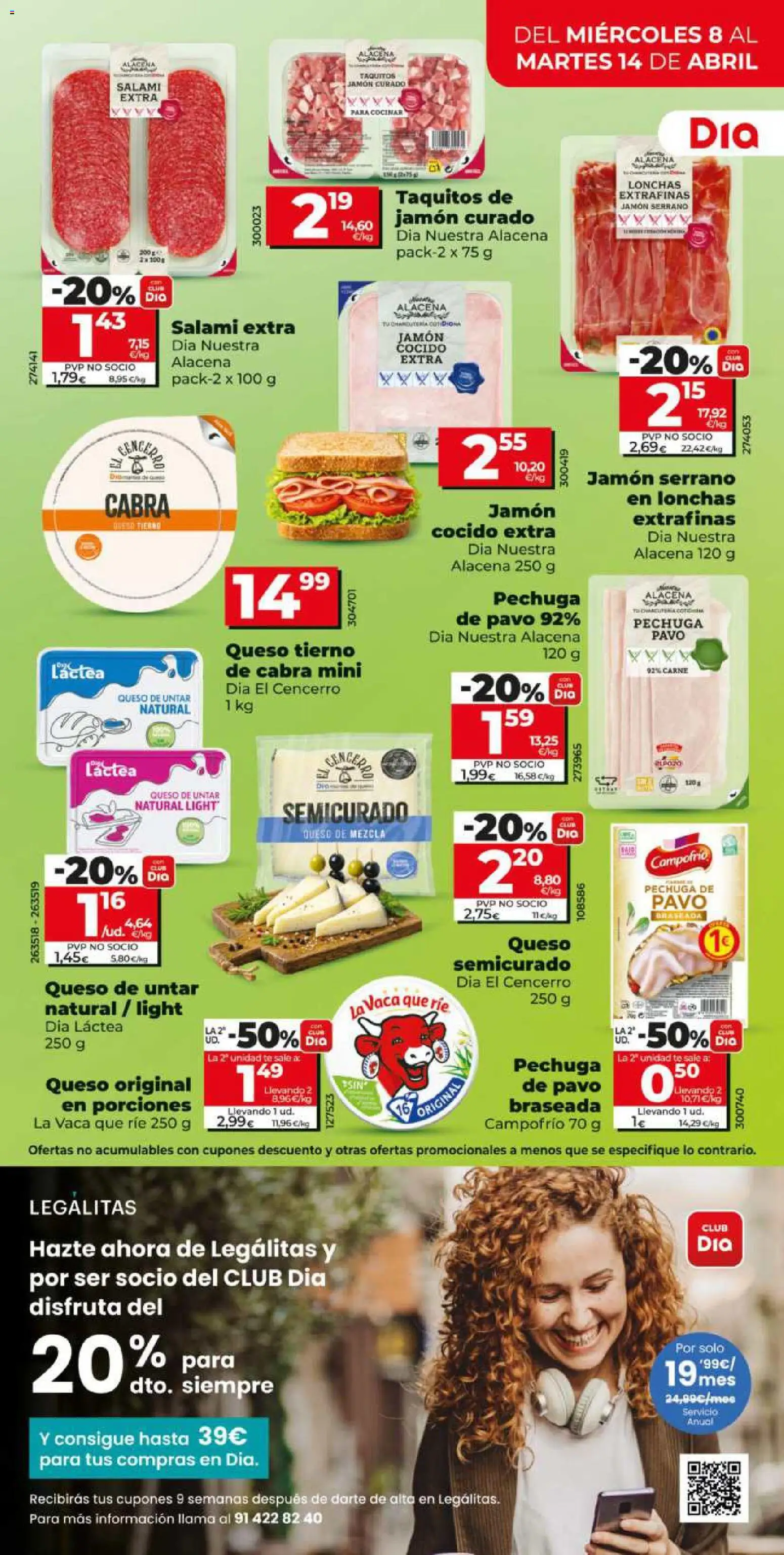 Dia - folleto Market │ válido desde el 08.04.2026 | Página: 7 | Productos: Jamón serrano, Queso, Jamón cocido, Salami