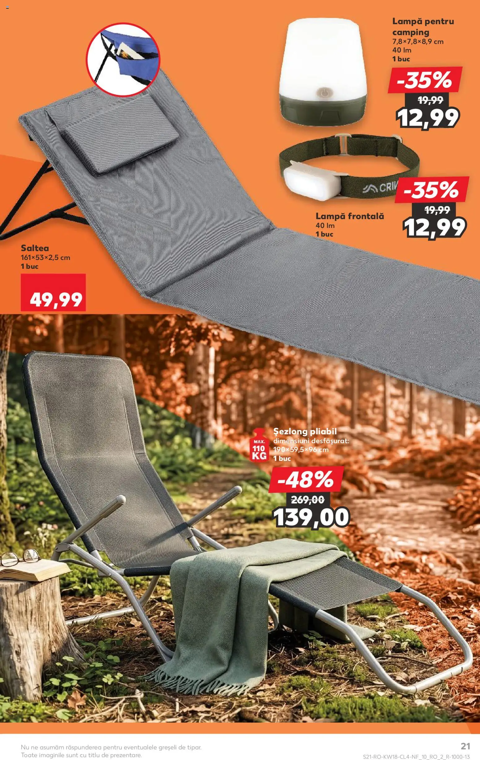 Kaufland RO akciós ujság - amely érvényes a következő dátumtól: 29.04.2026 | Oldal: 21 | Termékek: Lámpa