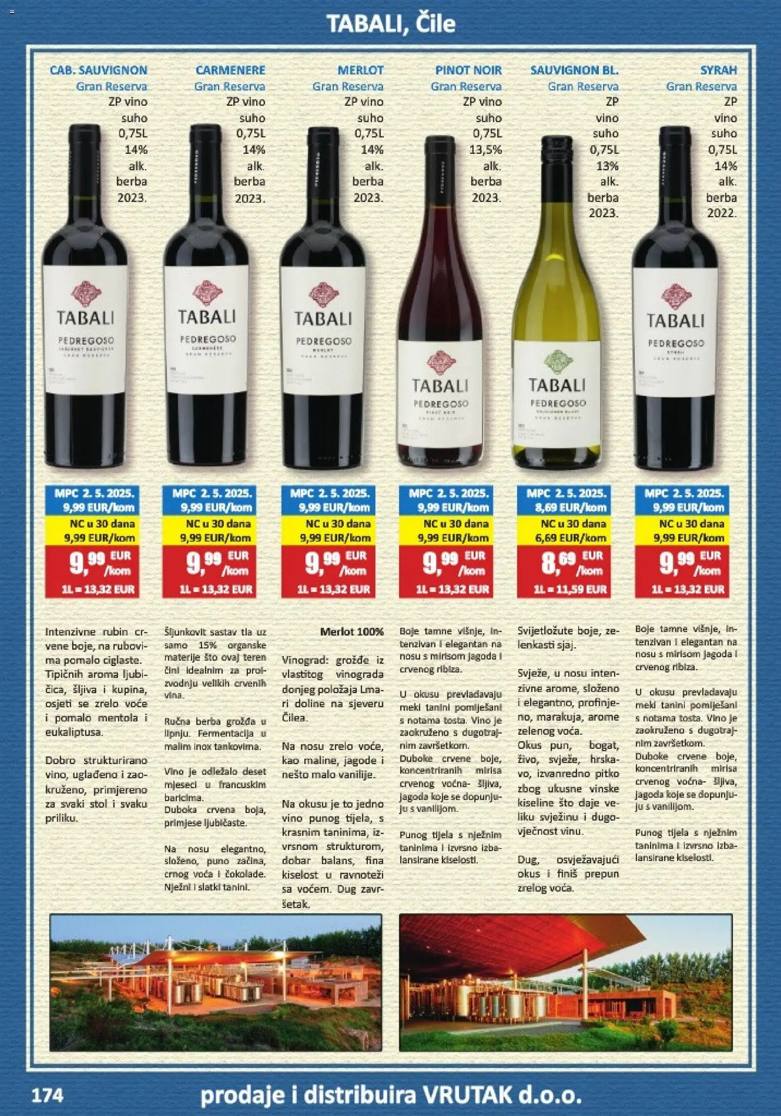 Vrutak katalog | vrijedi od 01.11.2025 | Stranica: 174 | Proizvodi: Vino, Šljiva, Voda, Grožđe