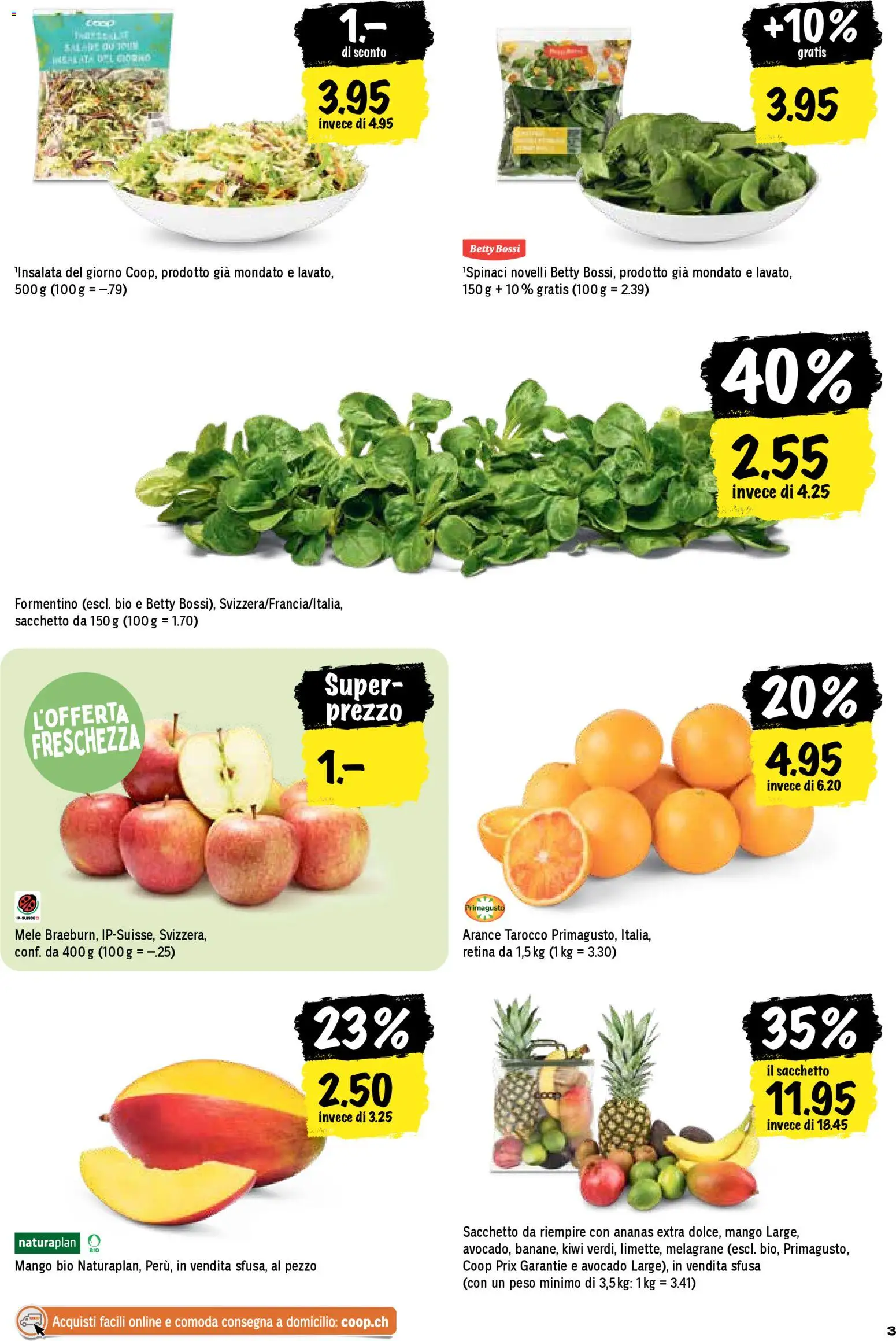 Coop aktionen IT – gültig ab 05.03.2026 | Seite: 3 | Produkte: Avocado, Ananas, Kiwi, Mango