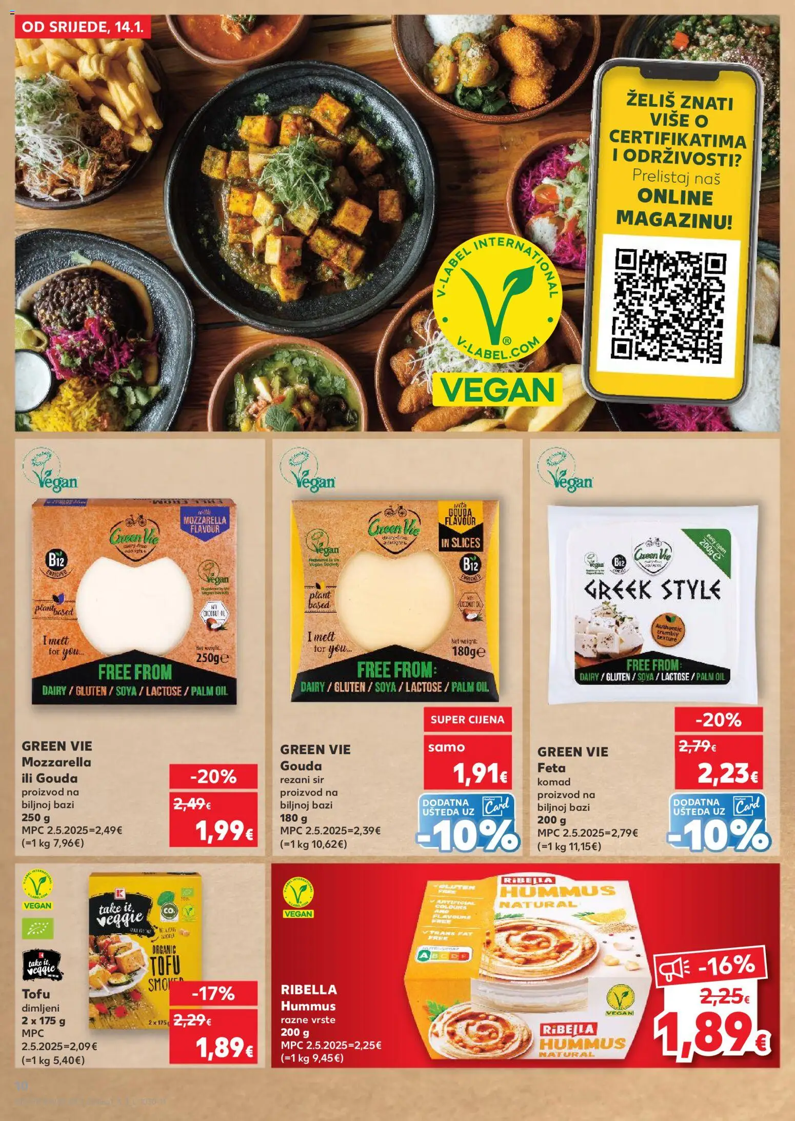 Kaufland katalog | vrijedi od 14.01.2026 | Stranica: 10 | Proizvodi: Feta, Sir, Tofu, Gouda