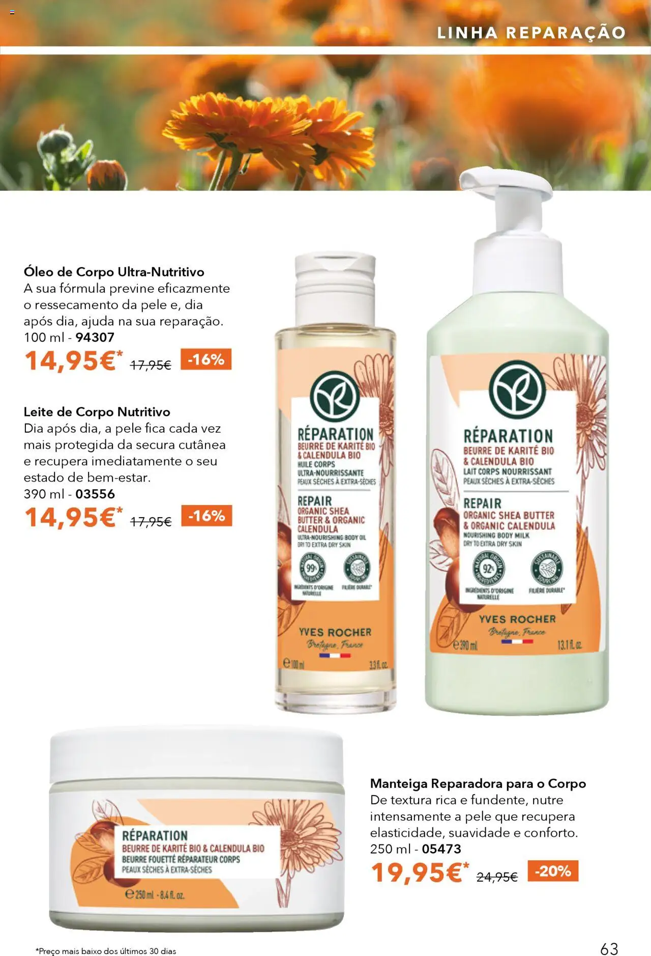 Yves Rocher catálogo 12 │ válido de 24.09.2025 | Página: 63 | Produtos: Leite, Manteiga, Óleo
