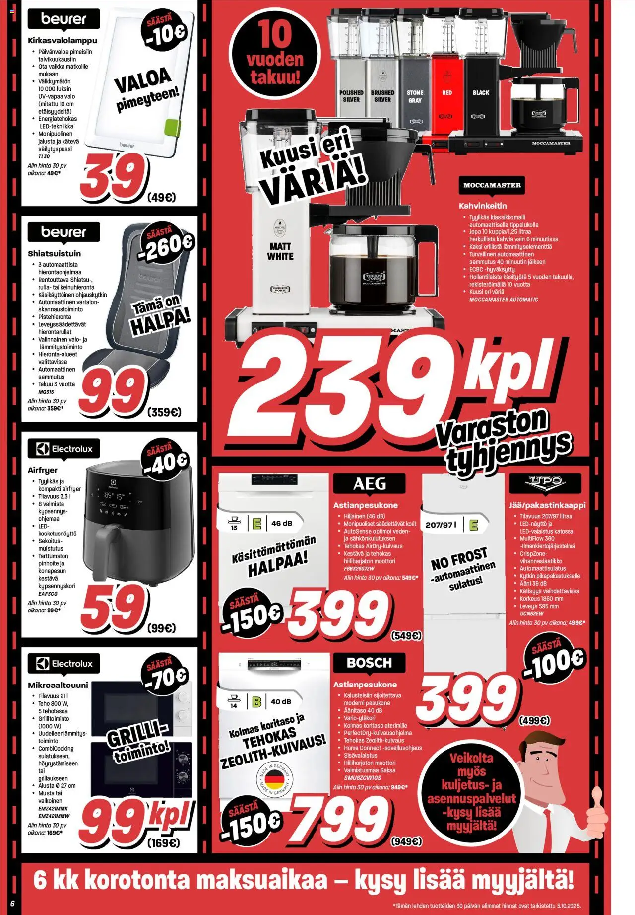 Veikon Kone tarjoukset – voimassa 06.10.2025 alkaen | Sivu: 6 | Tuotteet: Mikroaaltouuni, Grilli, Kahvinkeitin, Jalusta