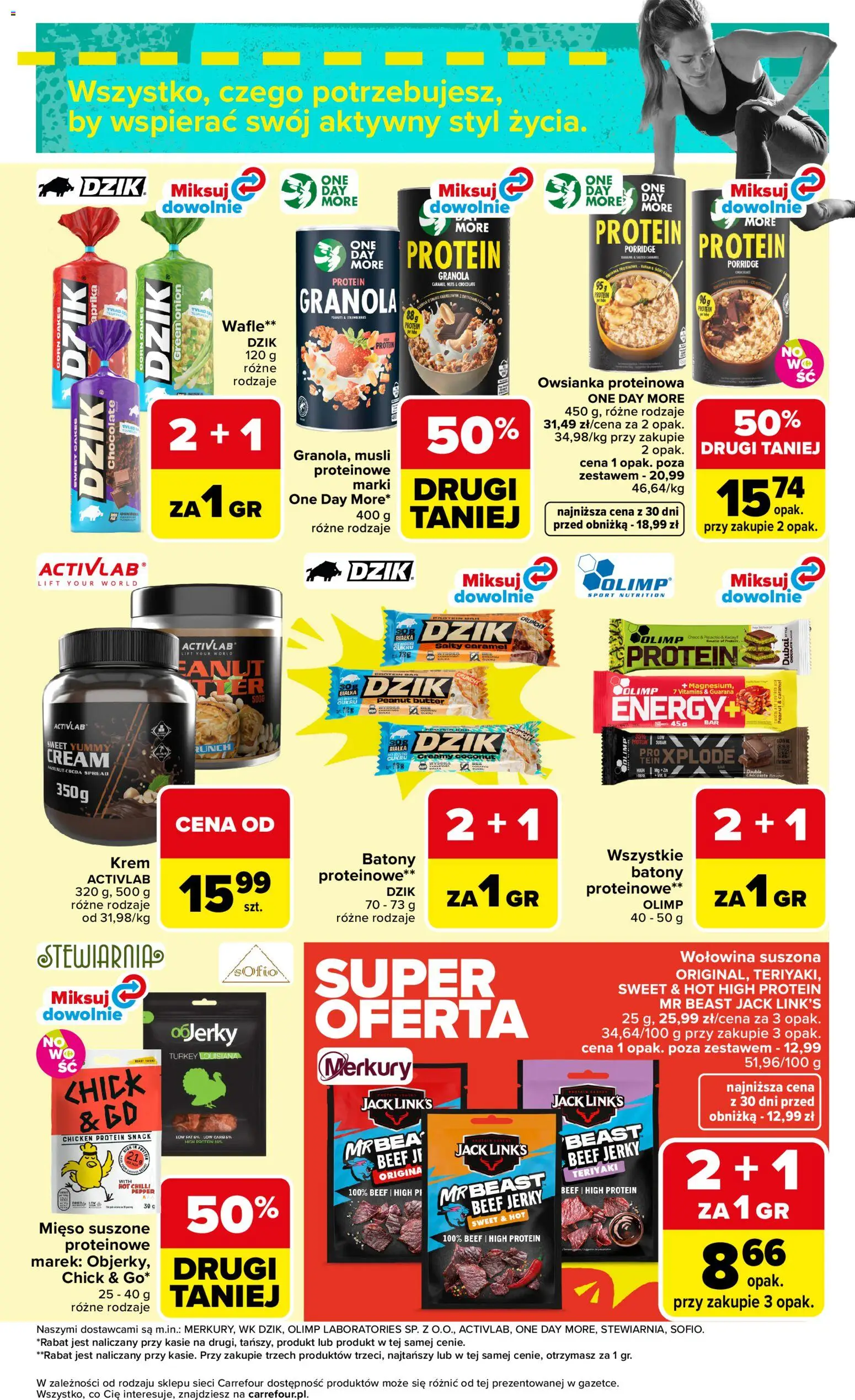 Carrefour gazetka - Active food to dobry ruch od 07.04.2026 | Strona: 5 | Produkty: Owsianka, Wafle, Mięso, Wołowina