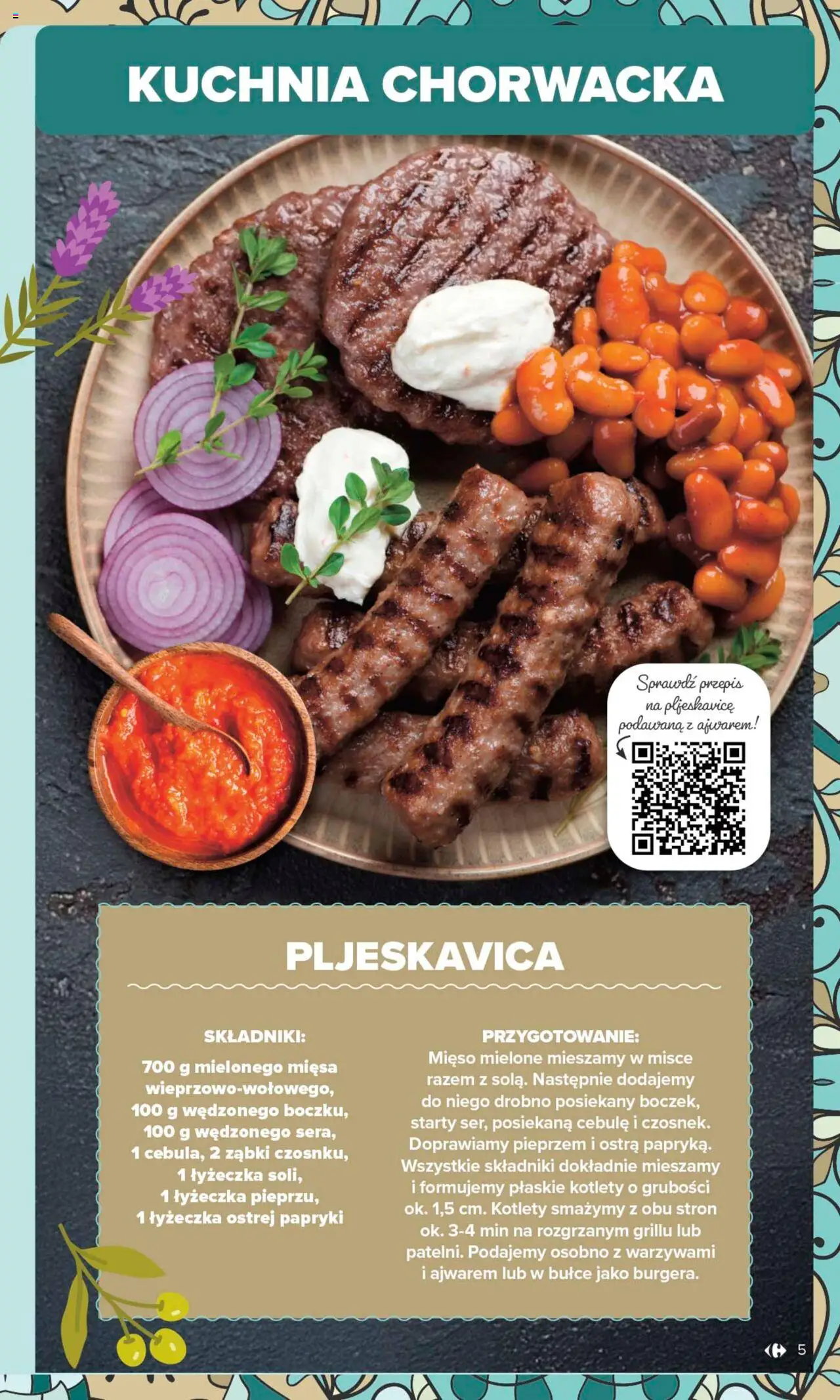 Carrefour Gazetka - Kuchnia słowiańska od 04.08.2025 | Strona: 5 | Produkty: Mięso, Mięso mielone, Kotlety, Cebule