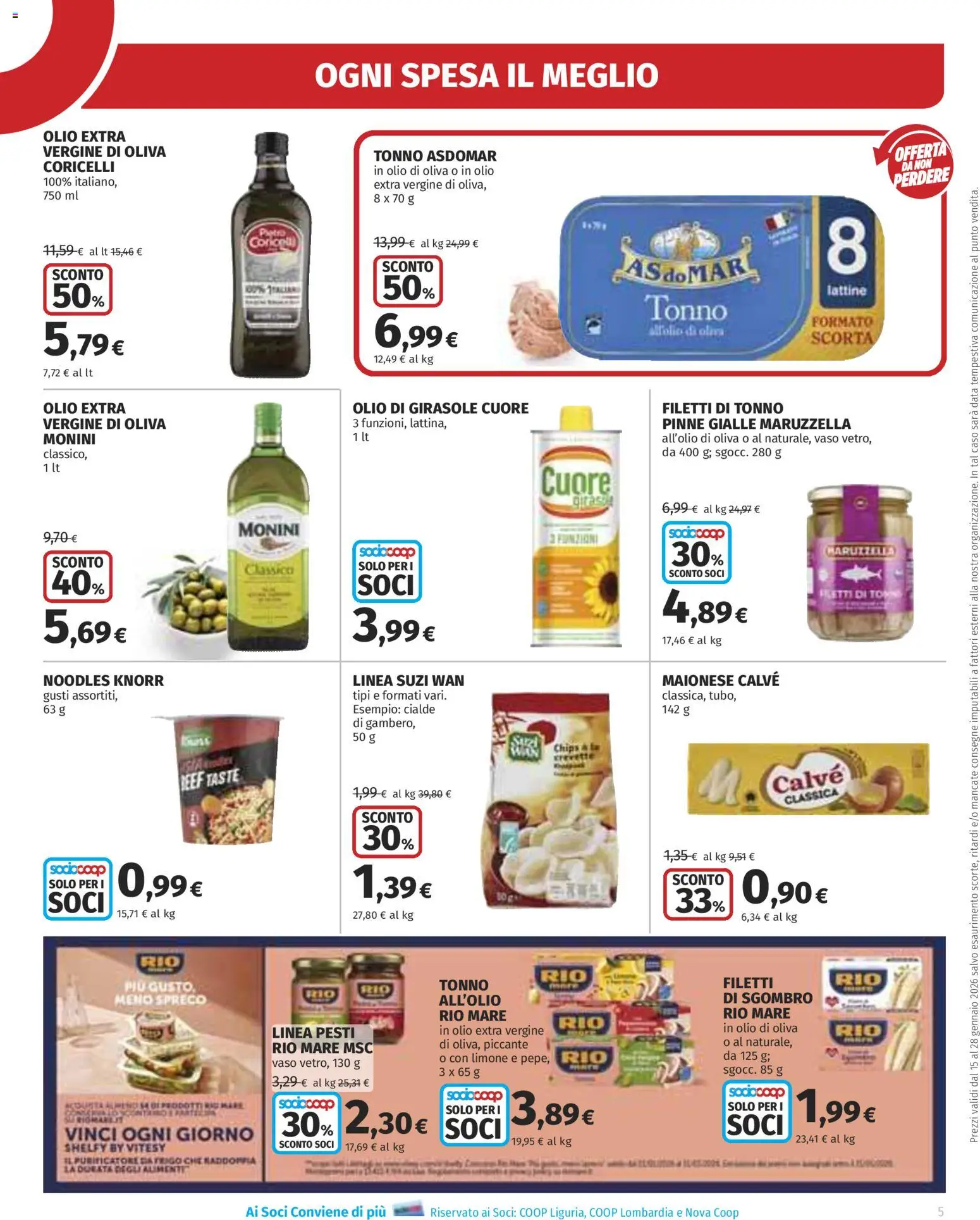 Volantino Ipercoop del 15.01.2026 | Pagina: 5 | Prodotti: Limone, Olio, Pinne, Olio di girasole