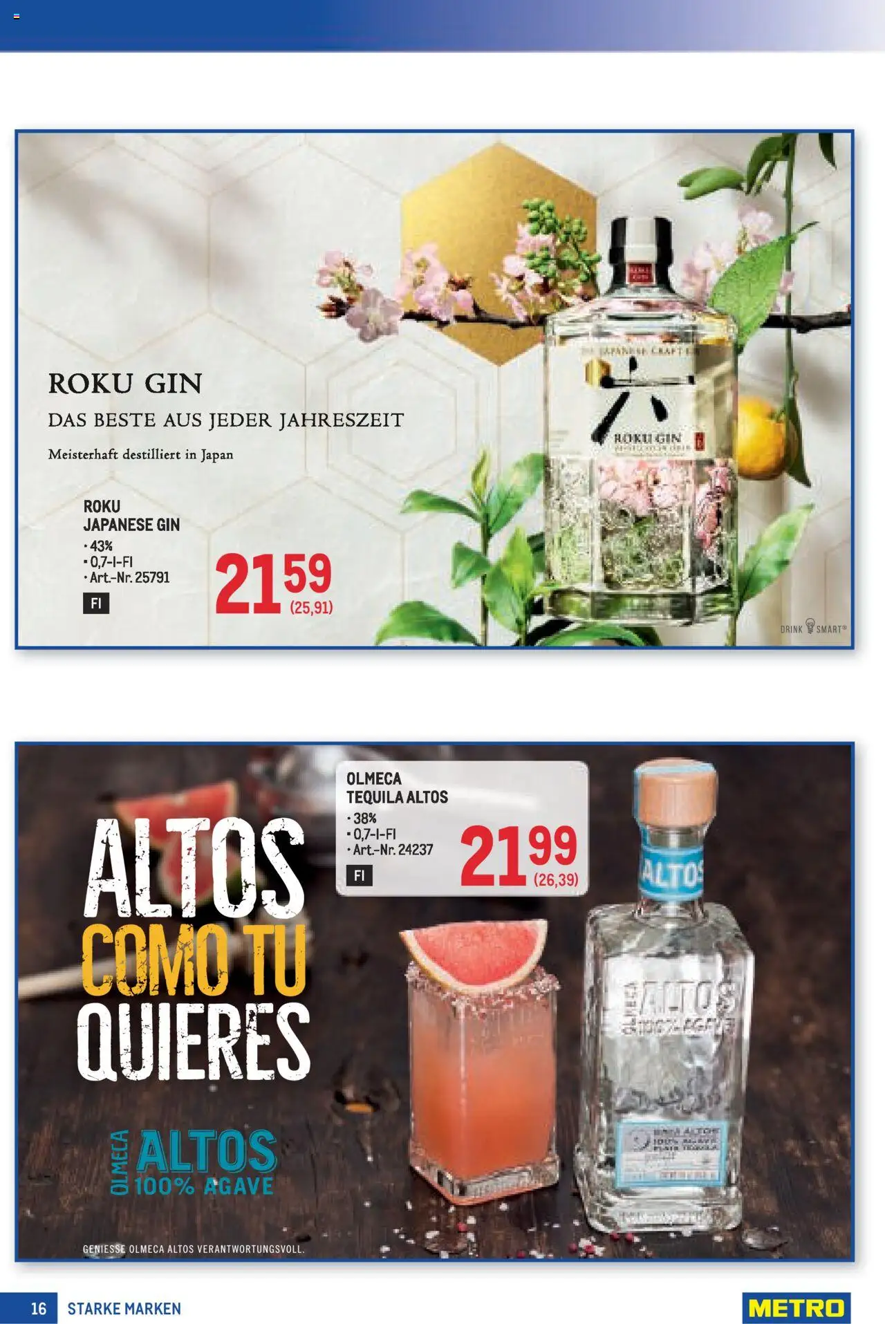 Metro  Angebote Starke Marken gültig ab 07.08.2025 | Seite: 16 | Produkte: Gin