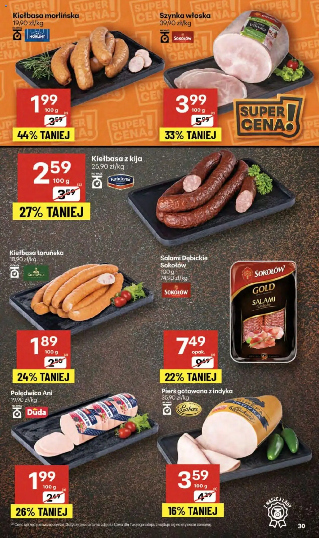 Delikatesy Centrum Gazetka od 02.10.2025 | Strona: 30 | Produkty: Kiełbasa, Salami