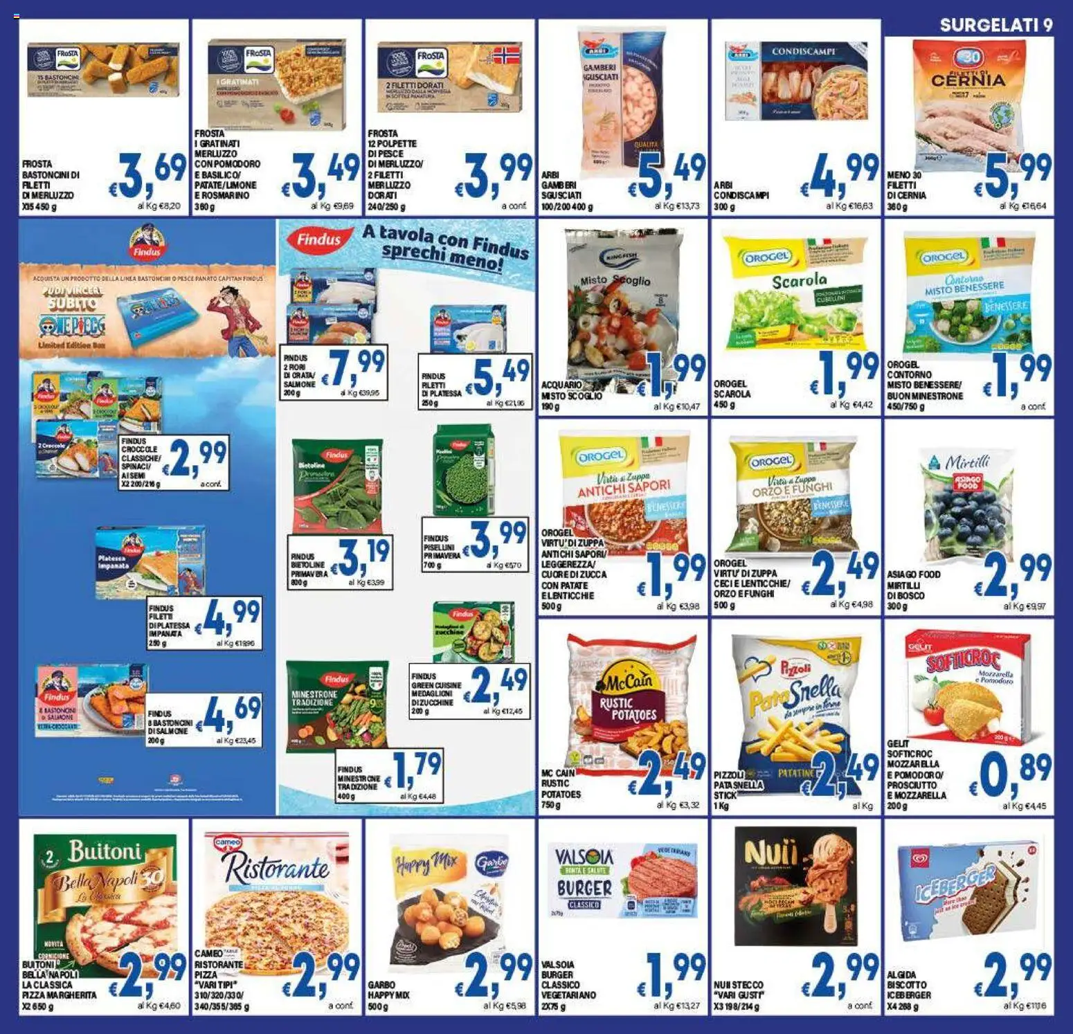 Volantino DEM del 07.01.2026 | Pagina: 9 | Prodotti: Minestrone, Merluzzo, Mirtilli, Polpette