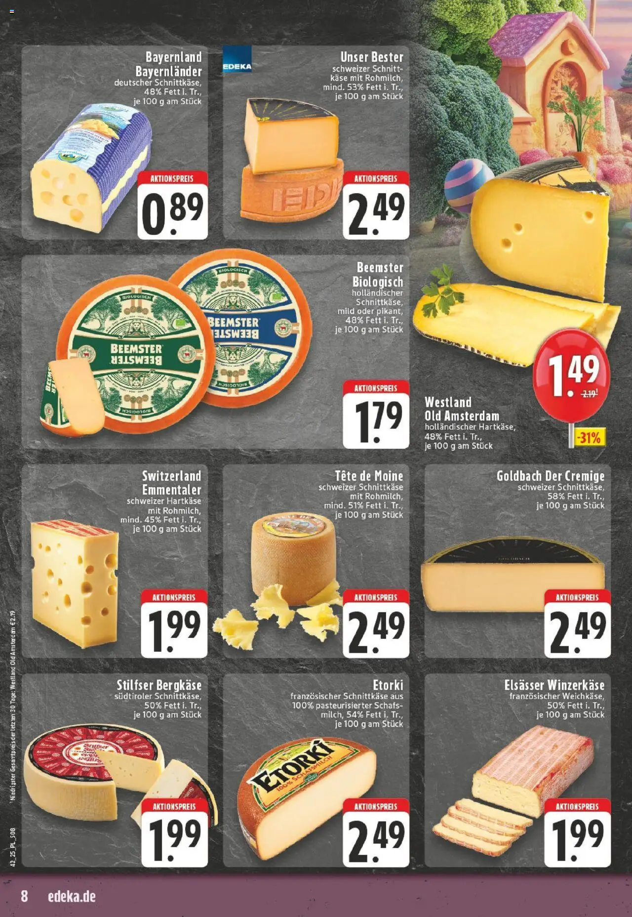 Edeka prospekt Dinslaken	 – gültig ab 13.10.2025 | Seite: 8 | Produkte: Käse