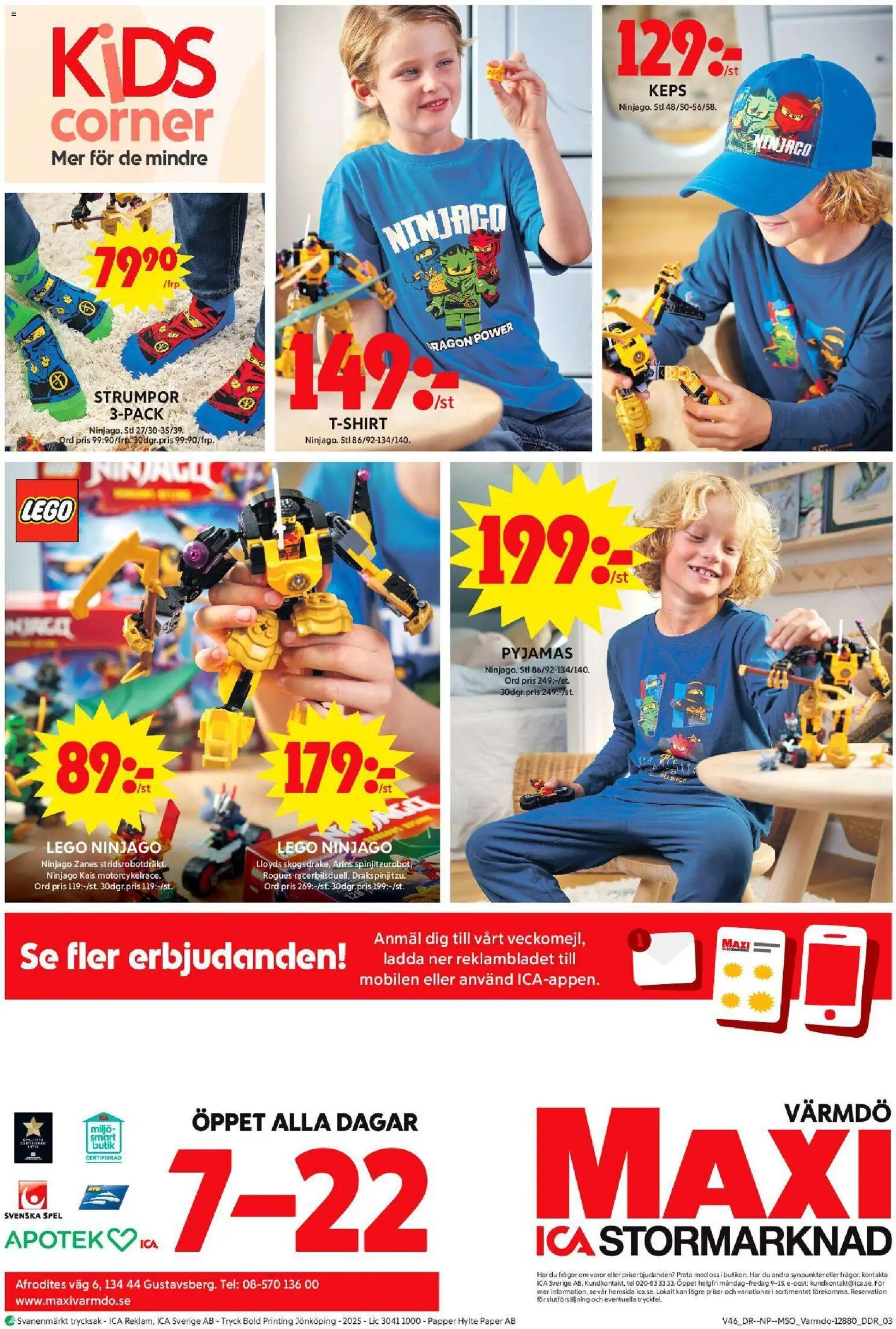 ICA Maxi reklamblad aktuell från 10.11.2025 | Sida: 12 | Produkter: Strumpor, Pyjamas, Papper, Spel